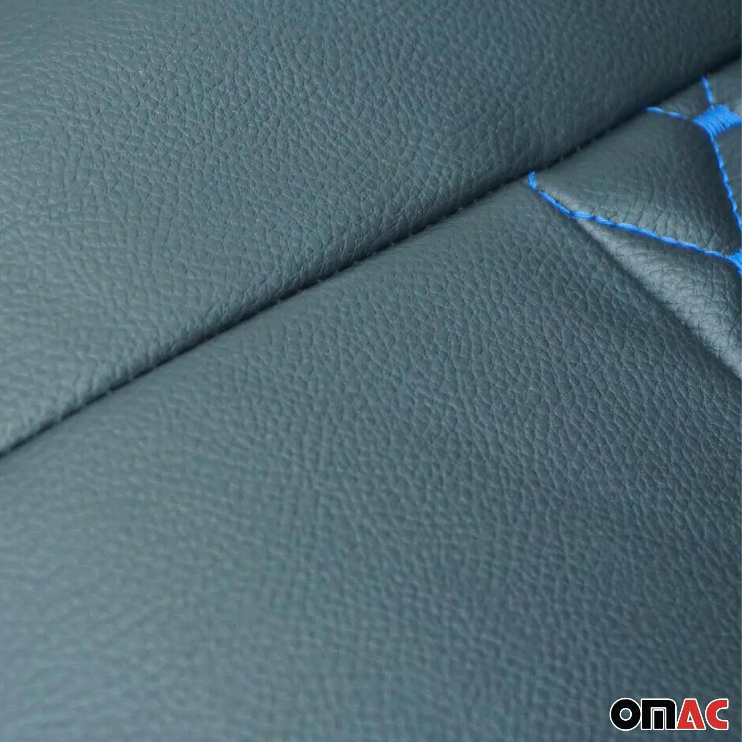 2015-2026 Ford Transit Leather Custom fit Car Seat Cover Black Blue - Image 9