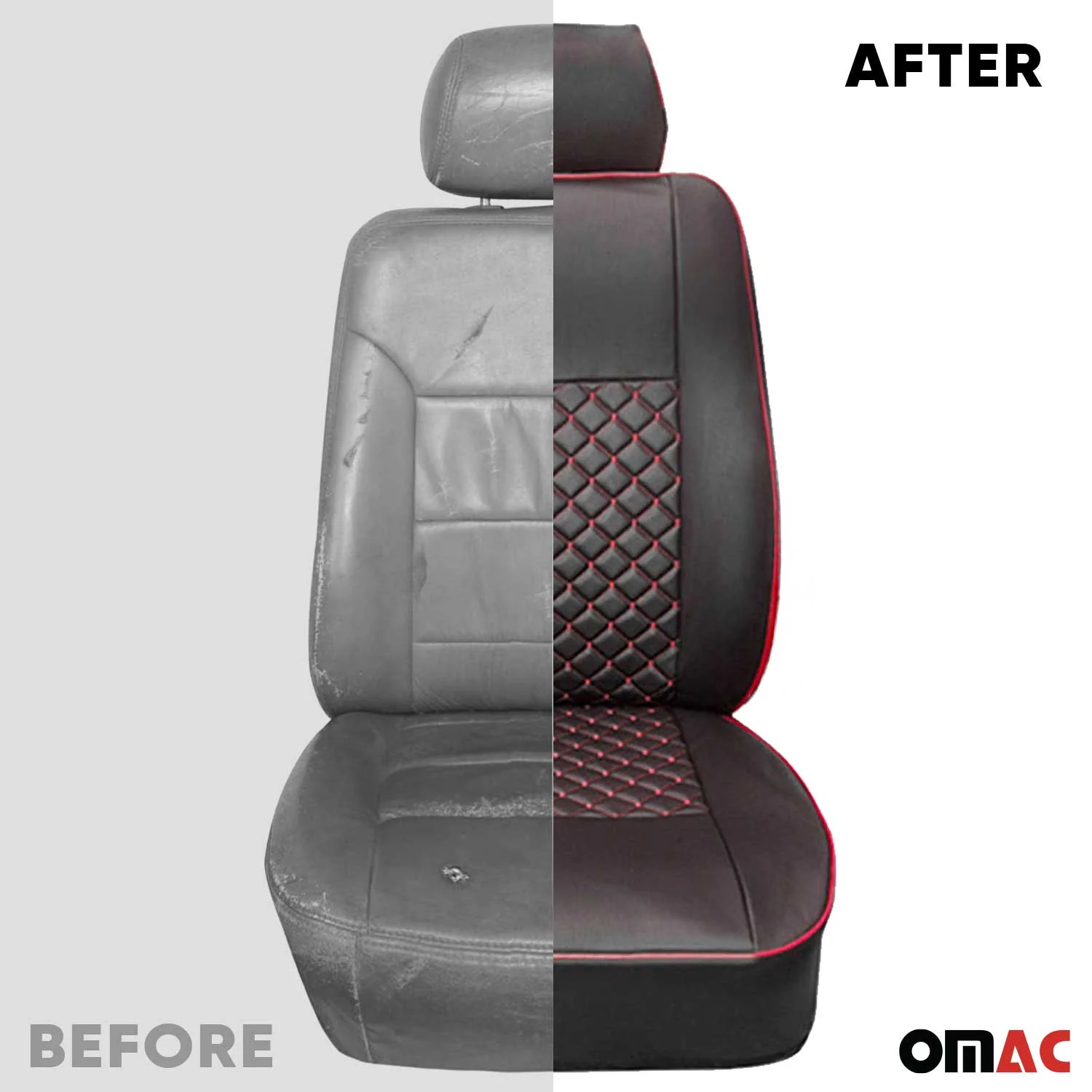 2014-2026 RAM ProMaster Leather Custom fit Car Seat Cover Black White - Image 6