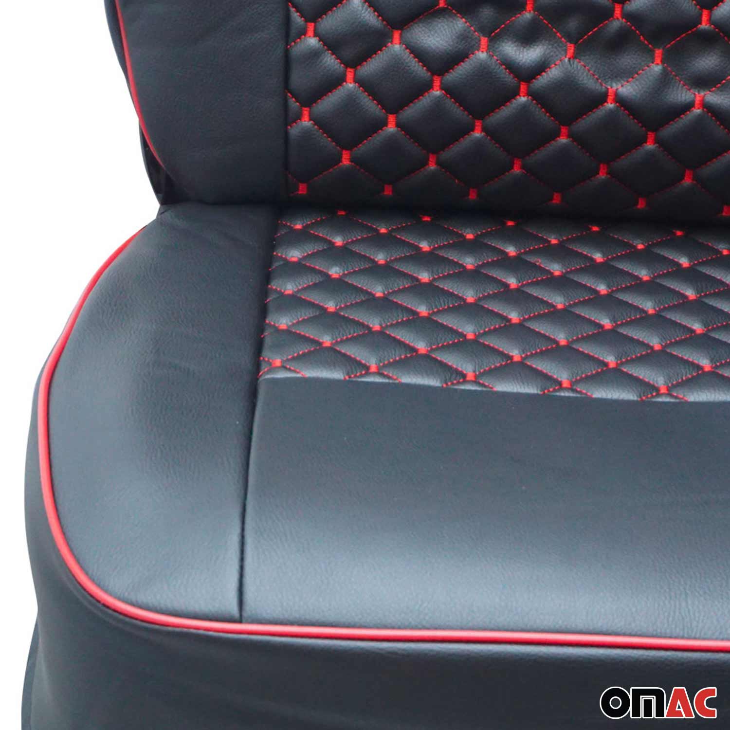 2014-2026 RAM ProMaster Leather Custom fit Car Seat Cover Black White - Image 7
