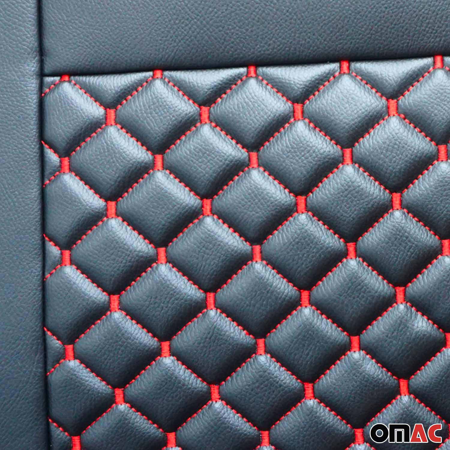 2014-2026 RAM ProMaster Leather Custom fit Car Seat Cover Black White - Image 8