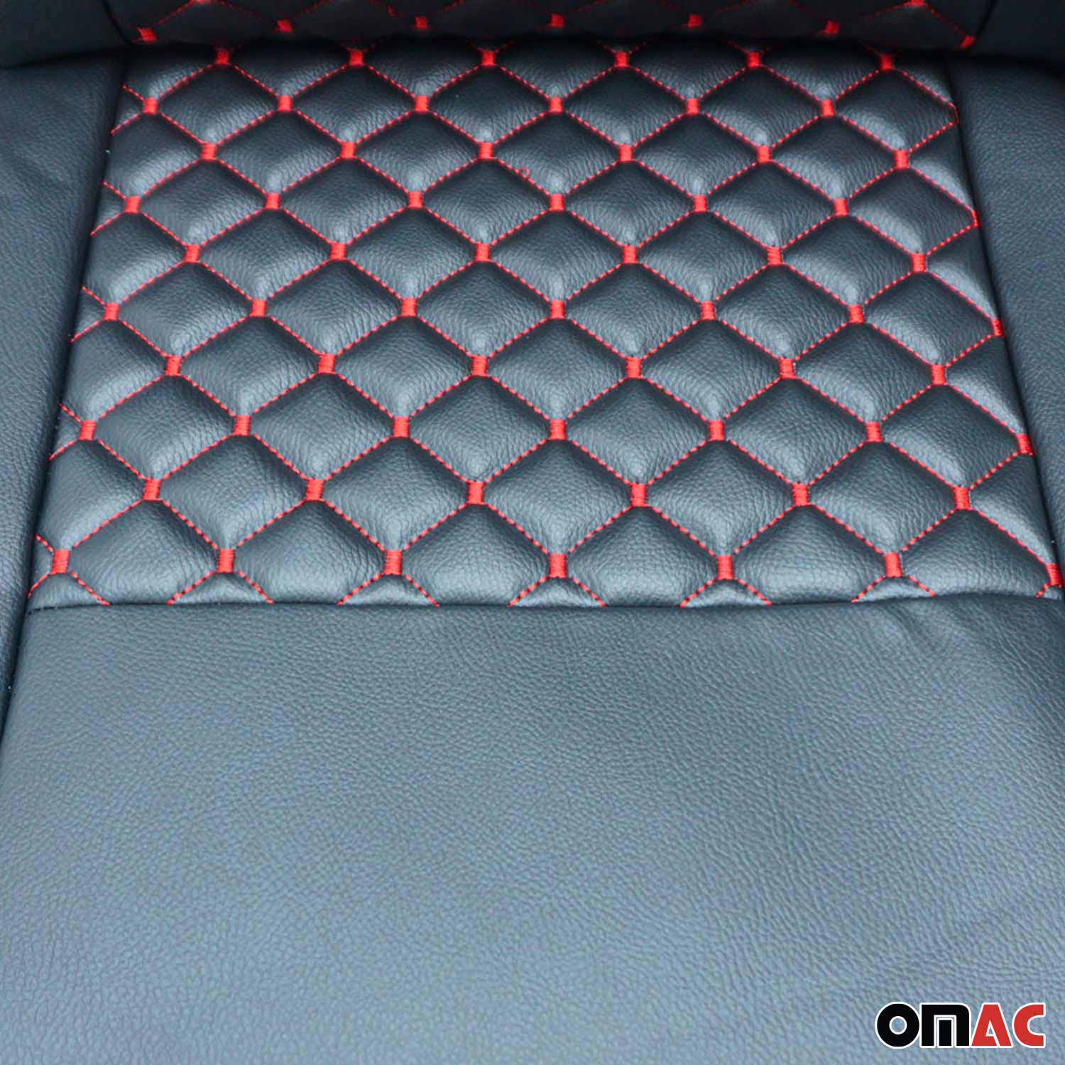 2014-2026 RAM ProMaster Leather Custom fit Car Seat Cover Black White - Image 9