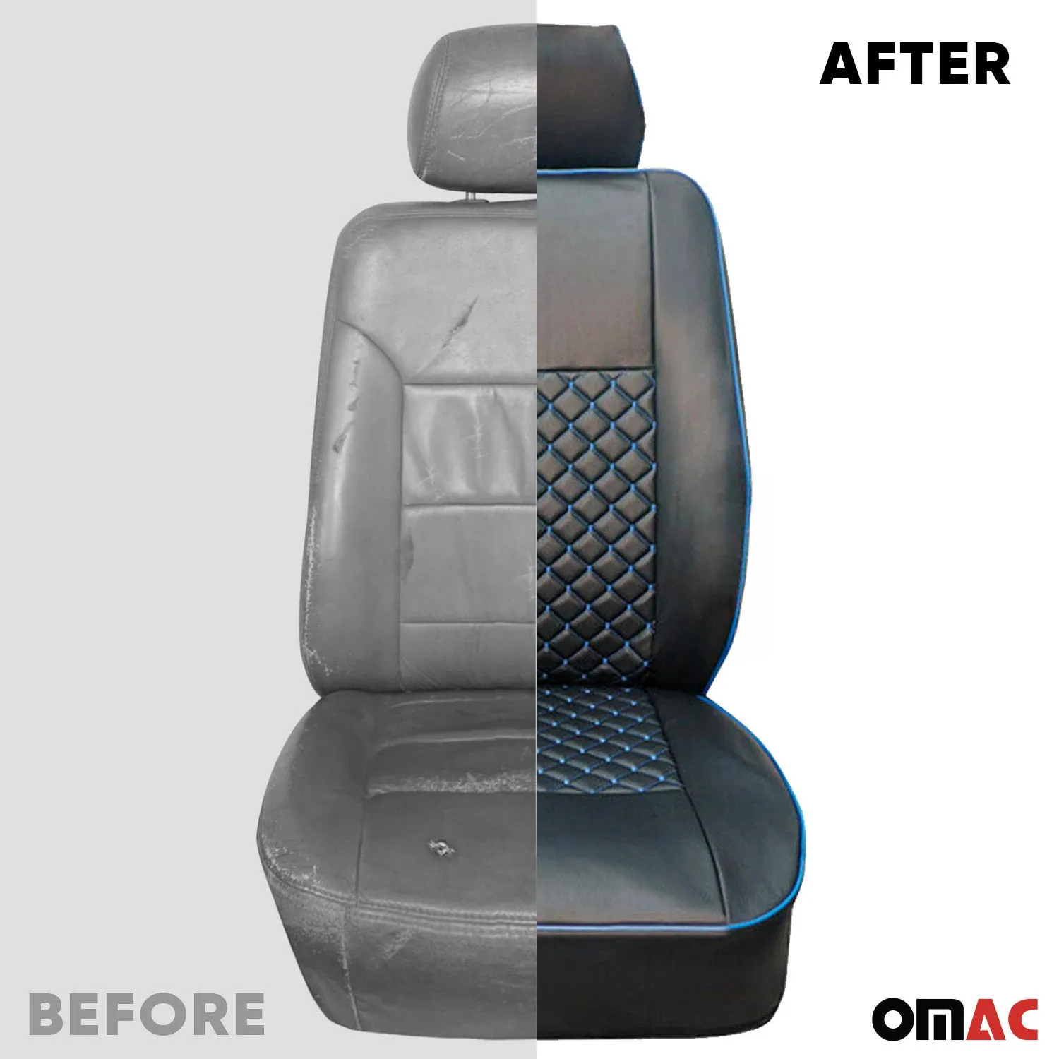 1993-2003 Volkswagen Eurovan Leather Front Car Seat Covers - Image 6