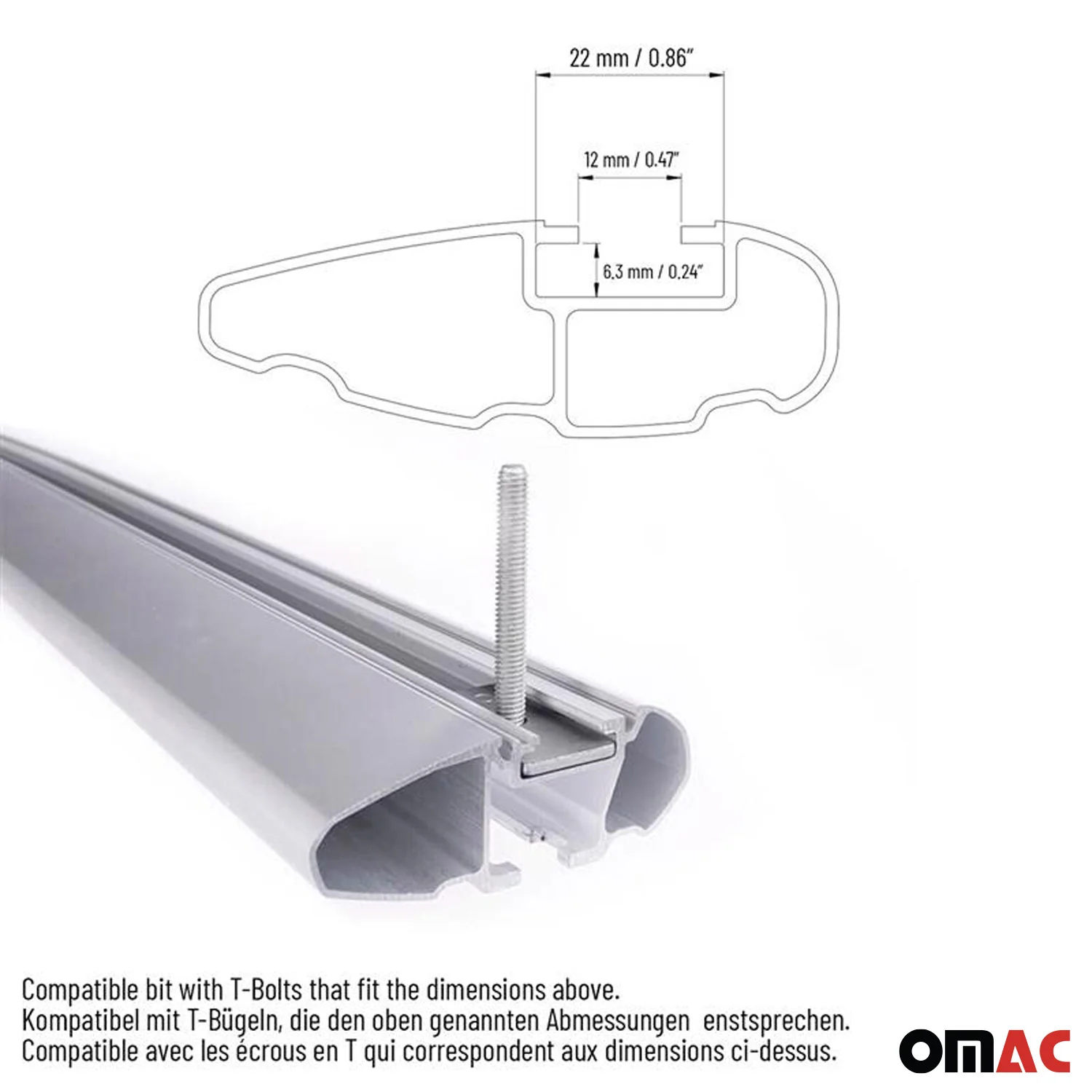 Load Stopper Roof Rack Cross Bar Adjustable Load Limiter 4x - Image 4