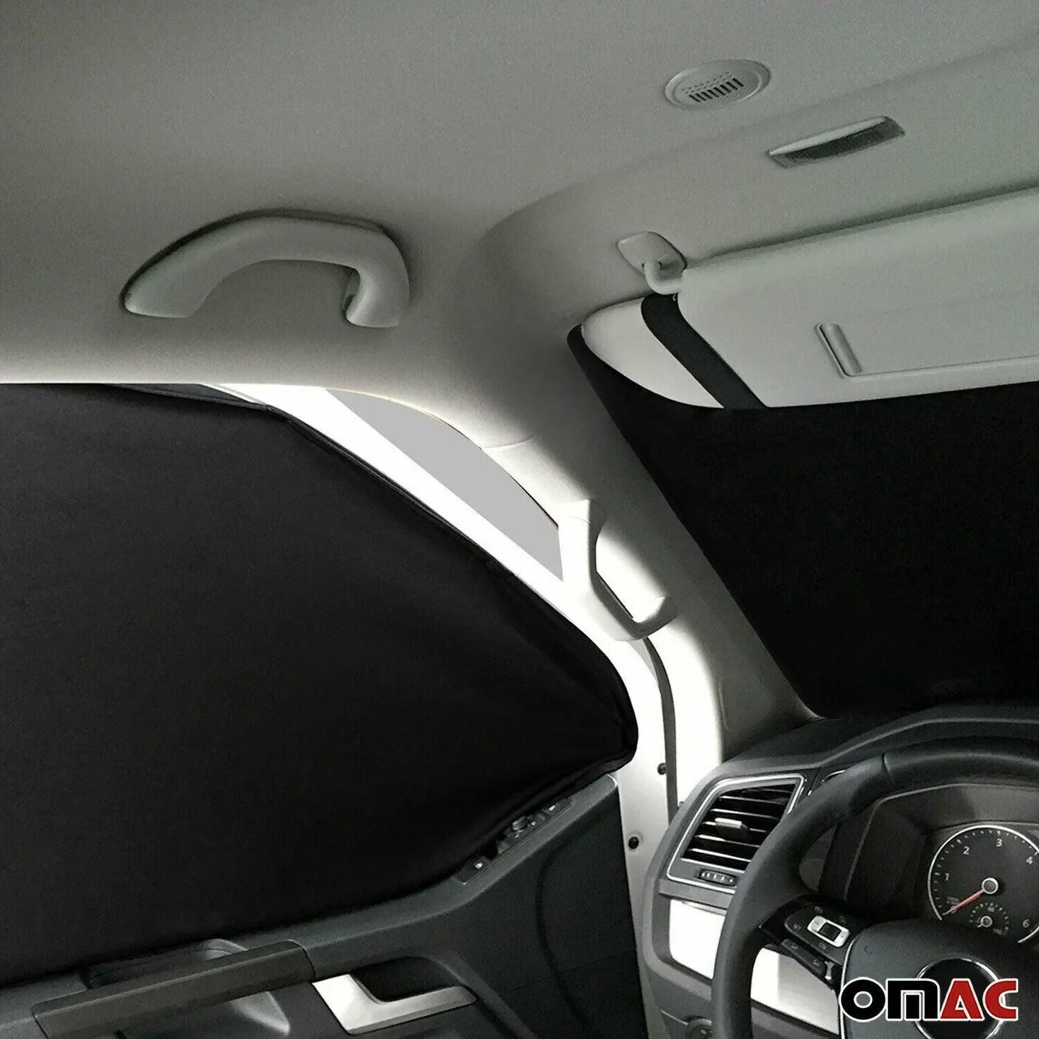 1993-2003 VW Eurovan Magnetic Window Curtains UV Protection Grey Black 3Pcs - Image 6