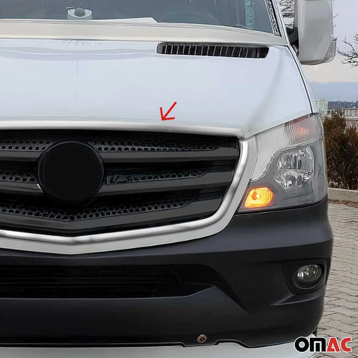 2014-2018 Mercedes Sprinter W906 Front Bumper Grill Trim Molding Steel 2Pcs - Image 3