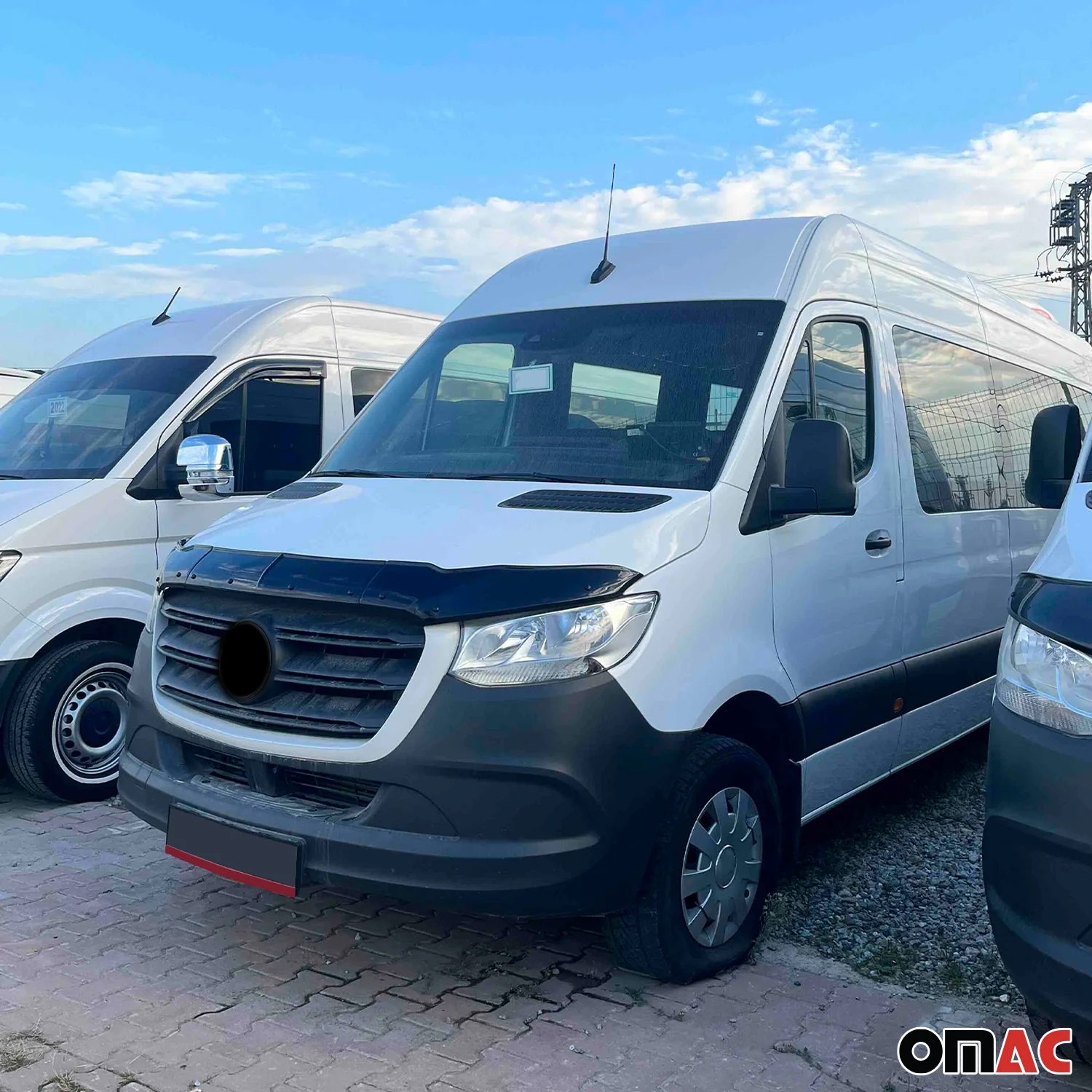 2019-2026 Mercedes Sprinter W907 910 Front Bug Shield Hood Deflector 3Pcs - Image 7