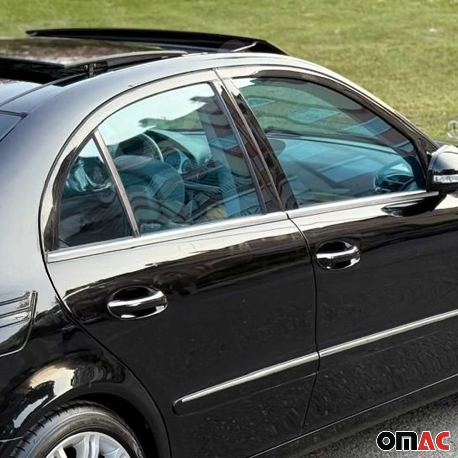2004-2009 Mercedes E Class W211 Sedan Window Molding Trim Streamer Stainless Steel 4x - Image 3
