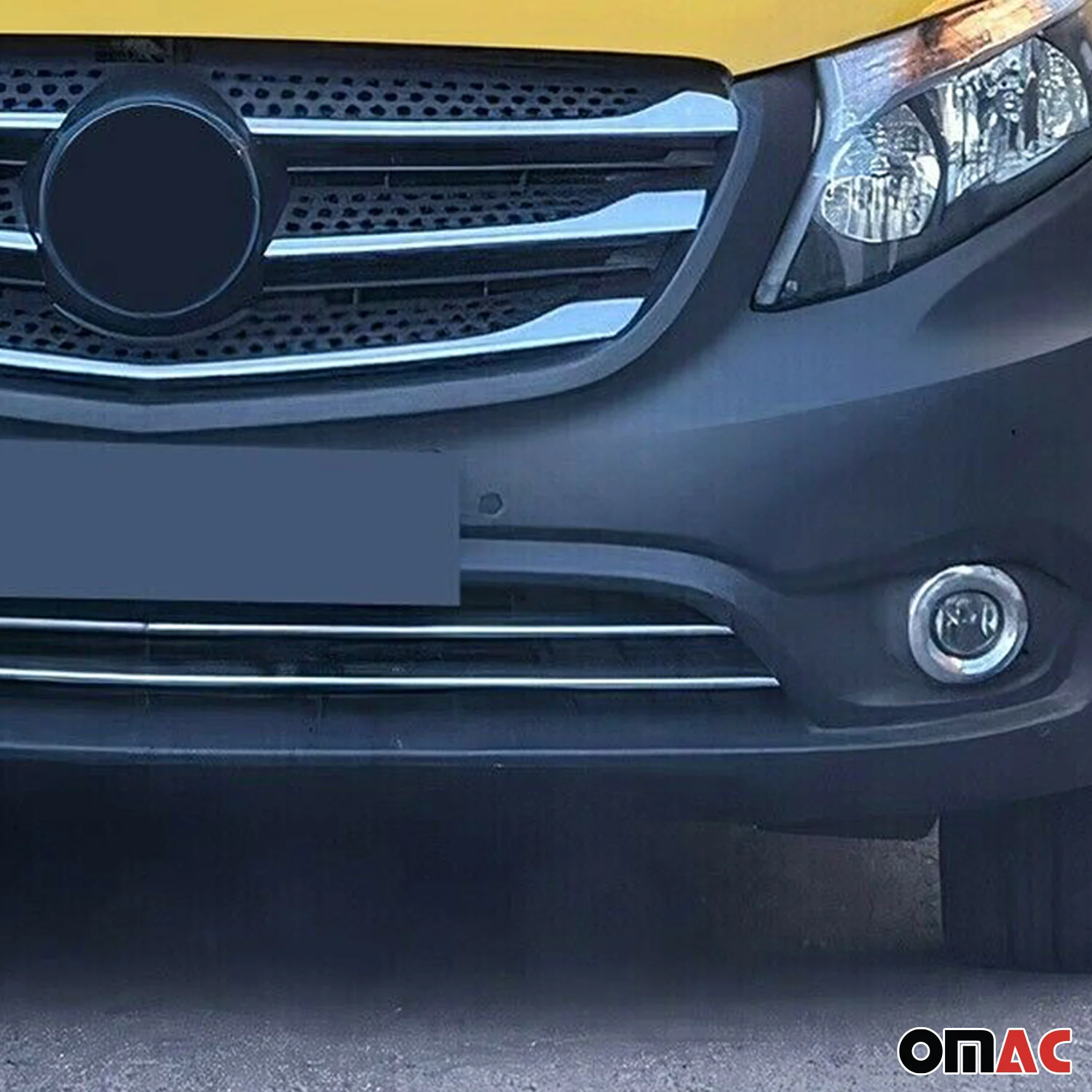 2016-2024 Mercedes Metris Front Bumper Trim Molding Stainless Steel - Image 3