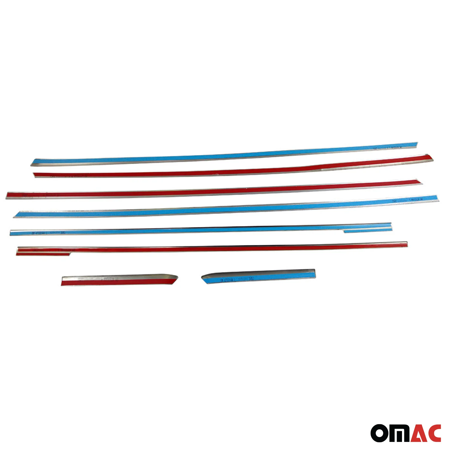 2016-2024 Mercedes Metris Long Window Molding Trim Streamer S. Steel 8x - Image 6