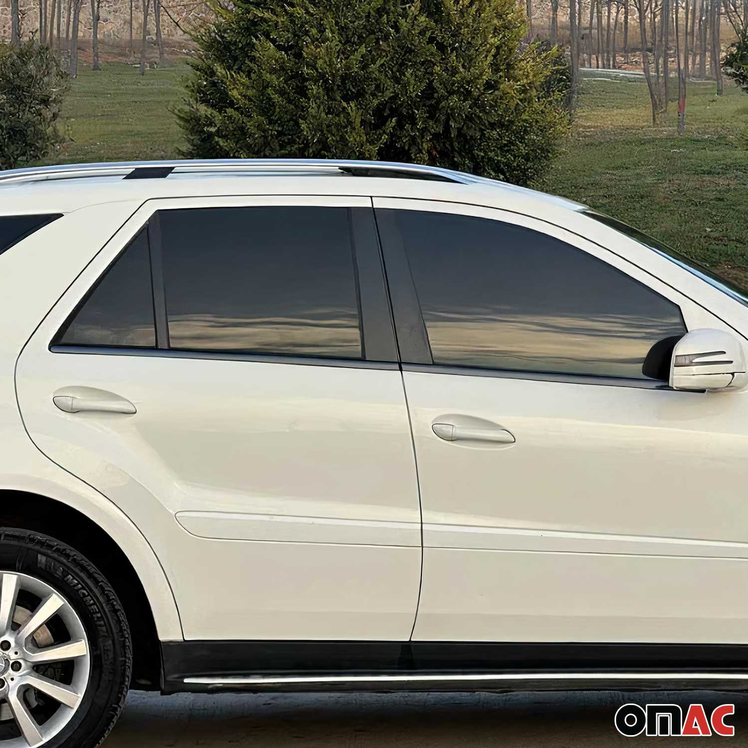 2005-2011 Mercedes M Class W164 Window Molding Trim Streamer Stainless Steel Dark 4x - Image 3