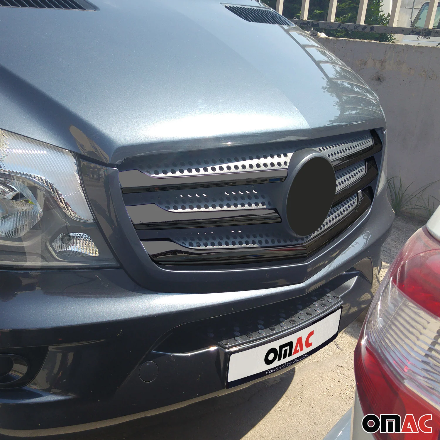 2014-2018 Mercedes Sprinter W906 Front Bumper Grill Trim Stainless Steel Dark 5x - Image 2