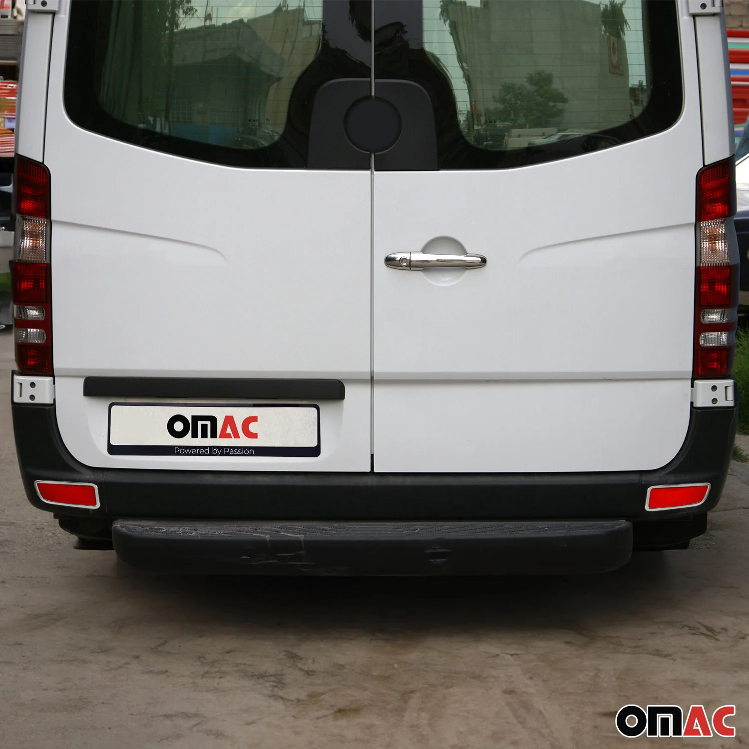 2014-2018 Mercedes Sprinter W906 Rear Reflector Lamp Rim Frame Silver Stainless Steel - Image 2
