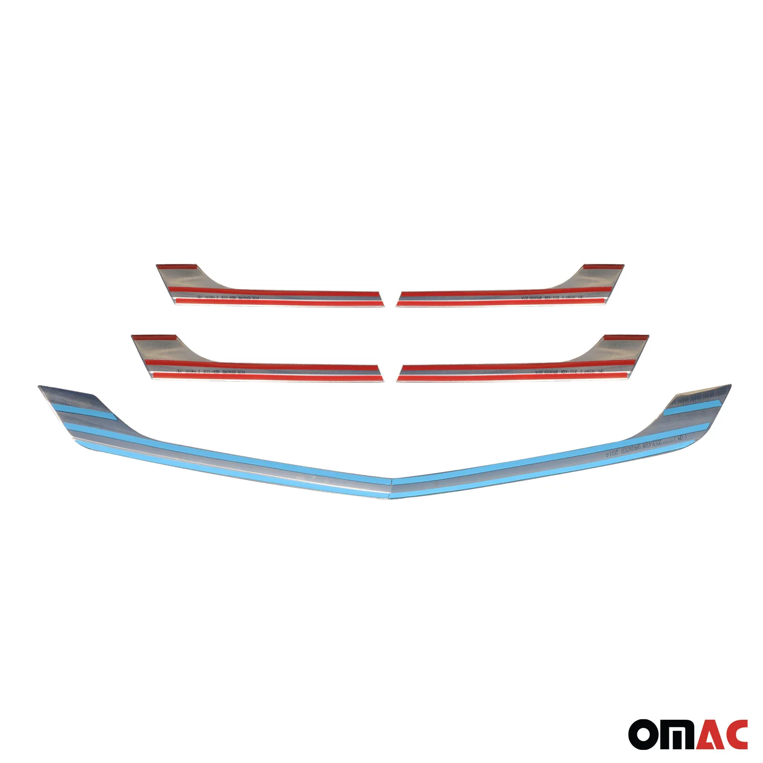 2014-2018 Mercedes Sprinter W906 Front Bumper Grill Trim Brushed Stainless Steel 5x - Image 5