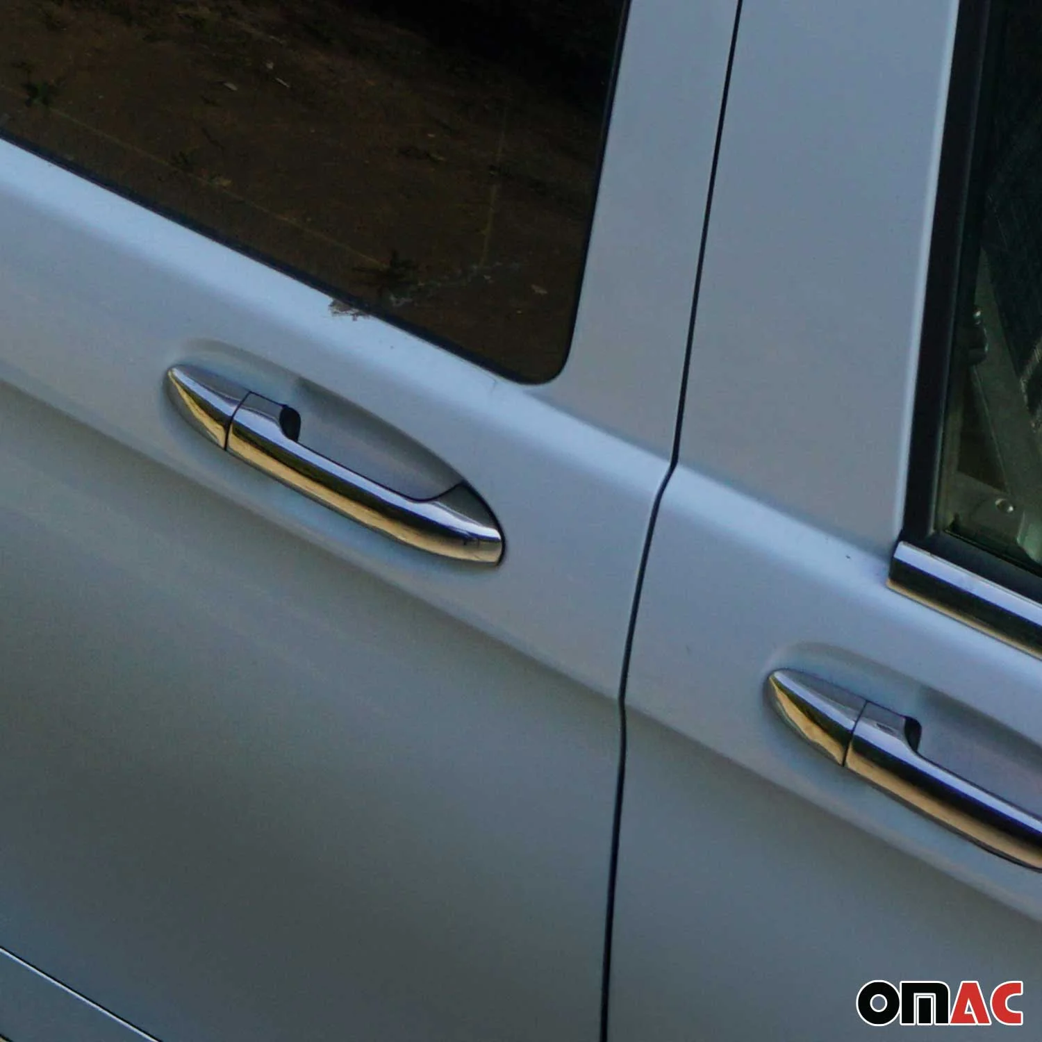 2016-2024 Mercedes Metris Car Door Handle Cover Protector Keyless Stainless Steel 8x - Image 2
