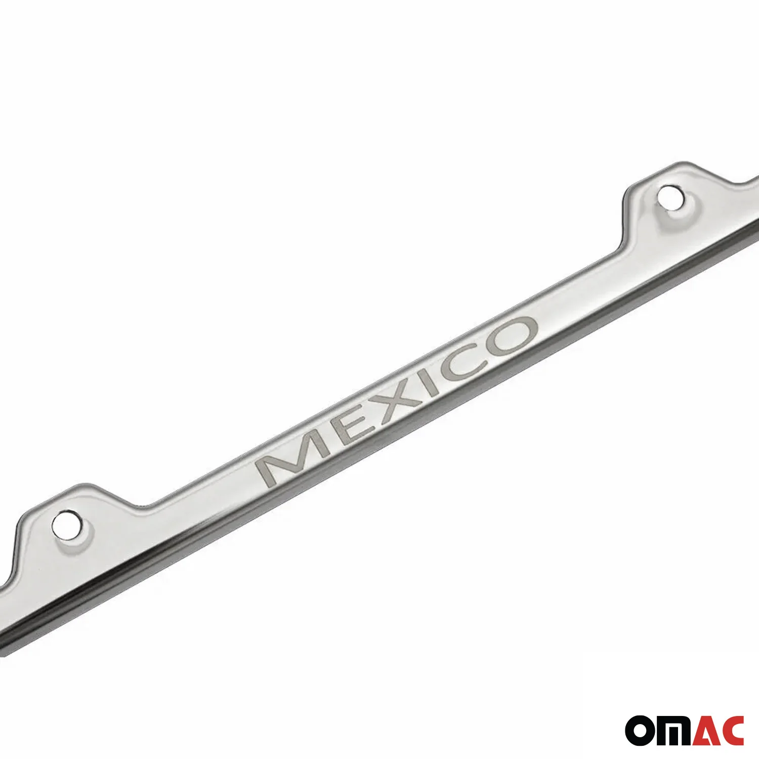 MEXICO Print License Plate Frame Chrome Stainless Steel 2 Pcs. - Image 5