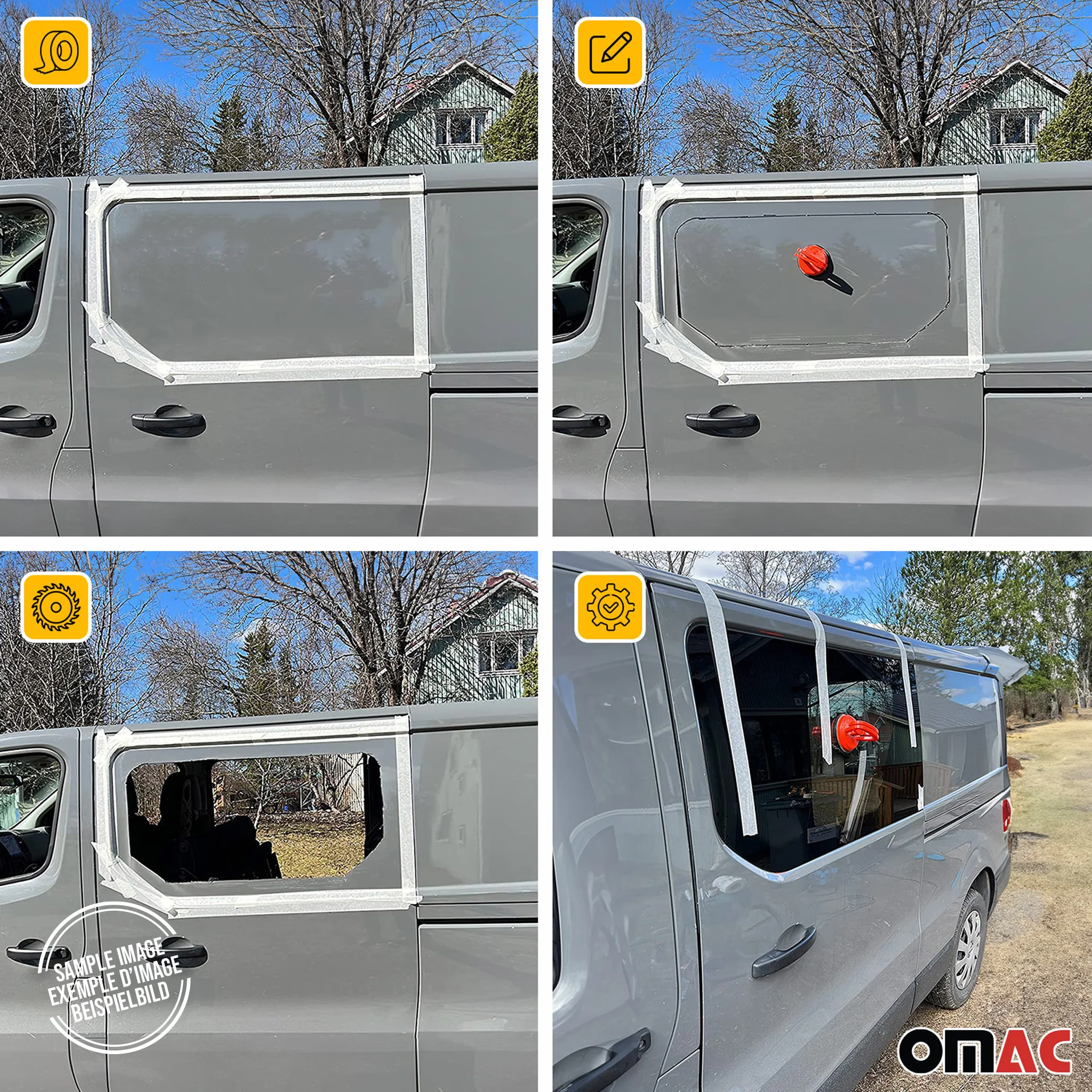 2007-2009 Dodge Sprinter Window Glass Mid Right Side Sliding Door L3 L4 - Image 5