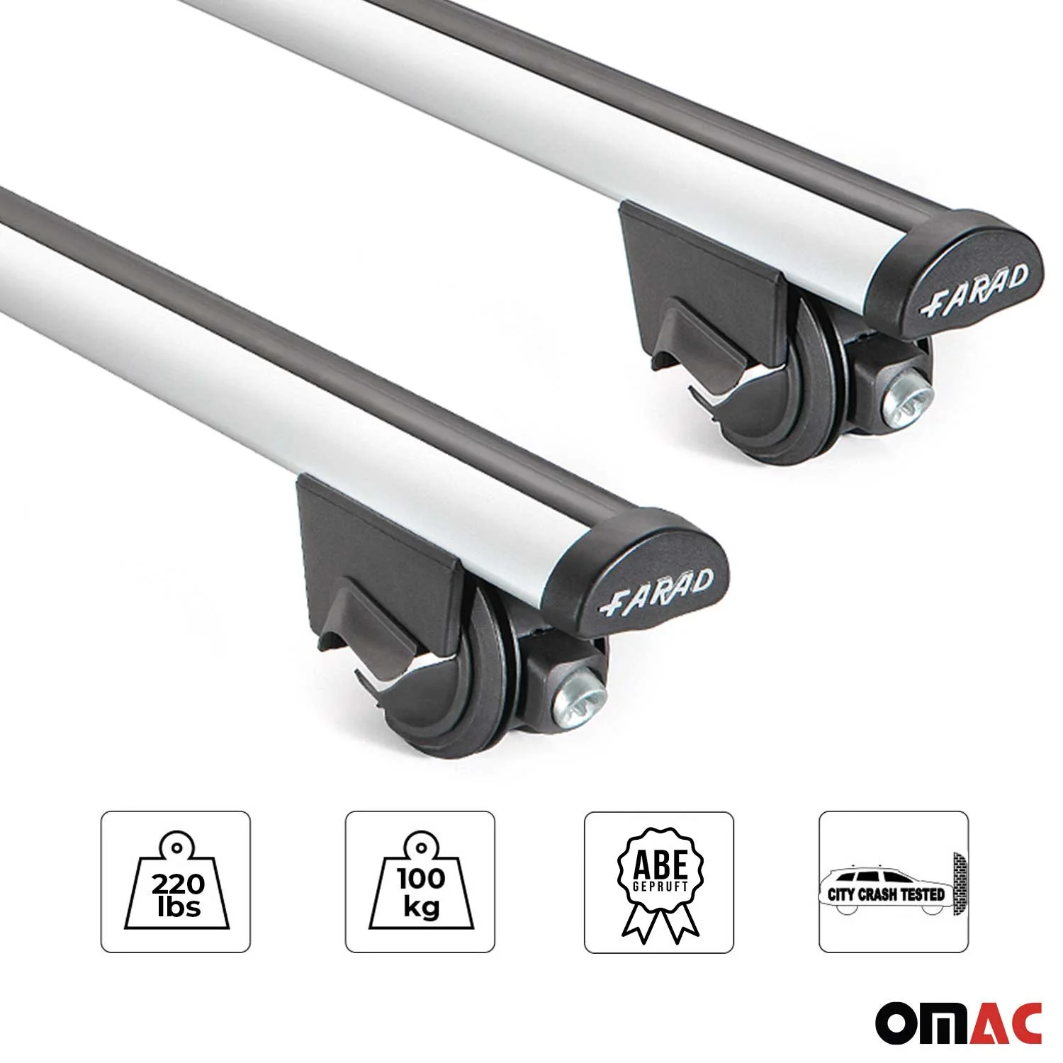 2016-2024 Mini Cooper Clubman F54 Roof Rack Cross Bars Silver - Image 8