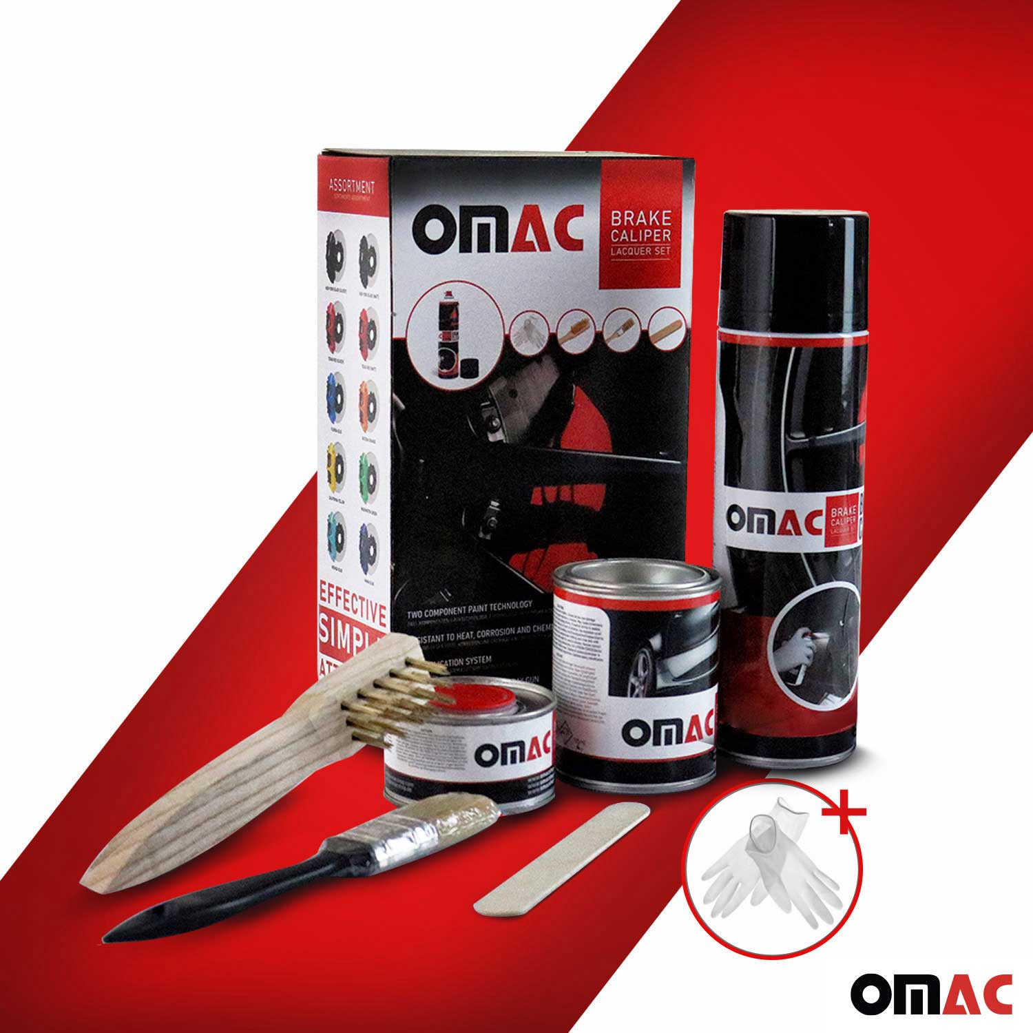 OMAC Brake Caliper Epoxy Based Car Paint Kit Texas Red Glossy High-Temp - Image 4