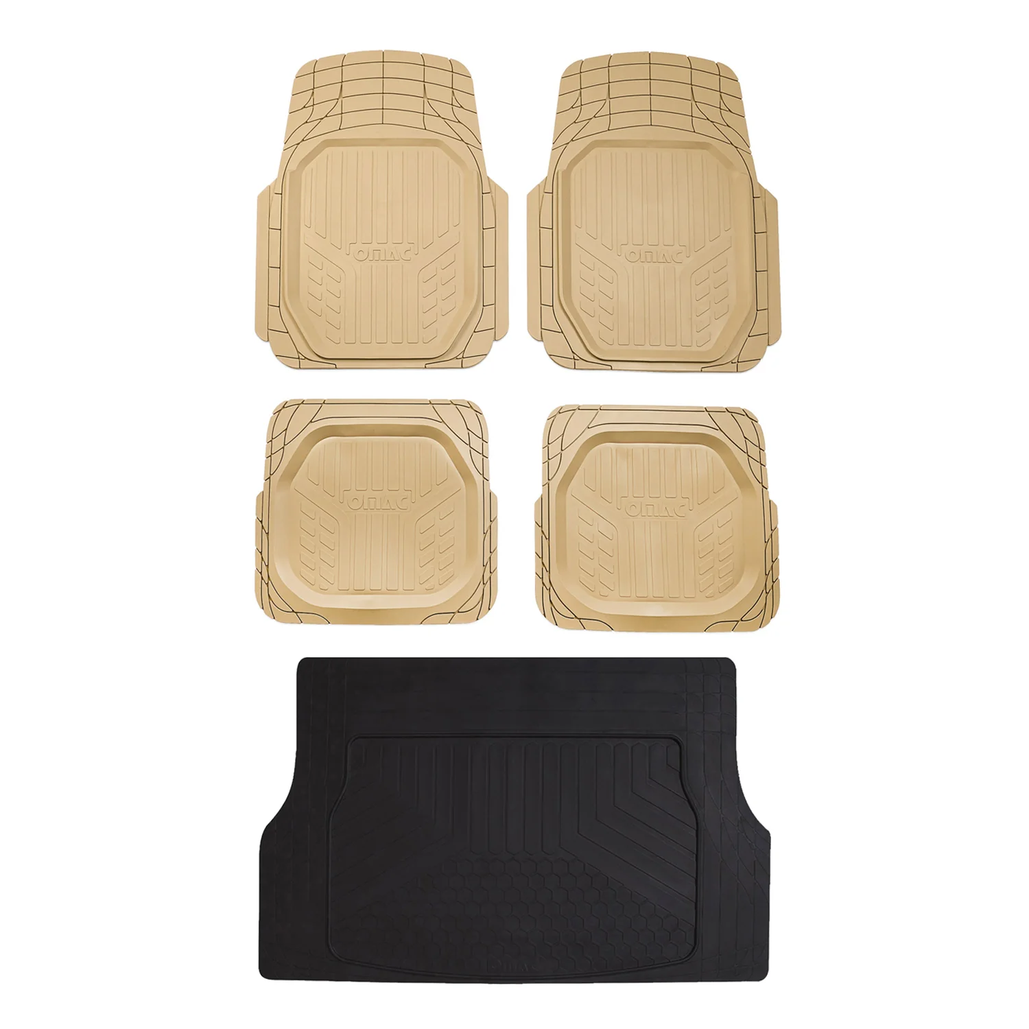 OMAC Floor Mats and Cargo Liners Semi Custom Universal for Cars SUV Beige