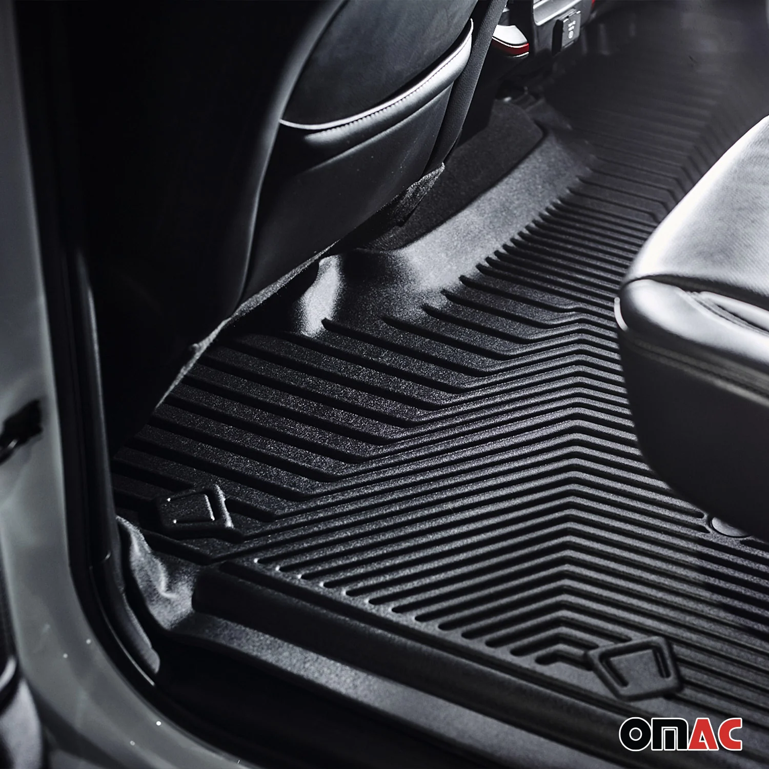 2018-2024 VW Tiguan Premium Floor Mats Liners Second Row Rear Black - Image 2
