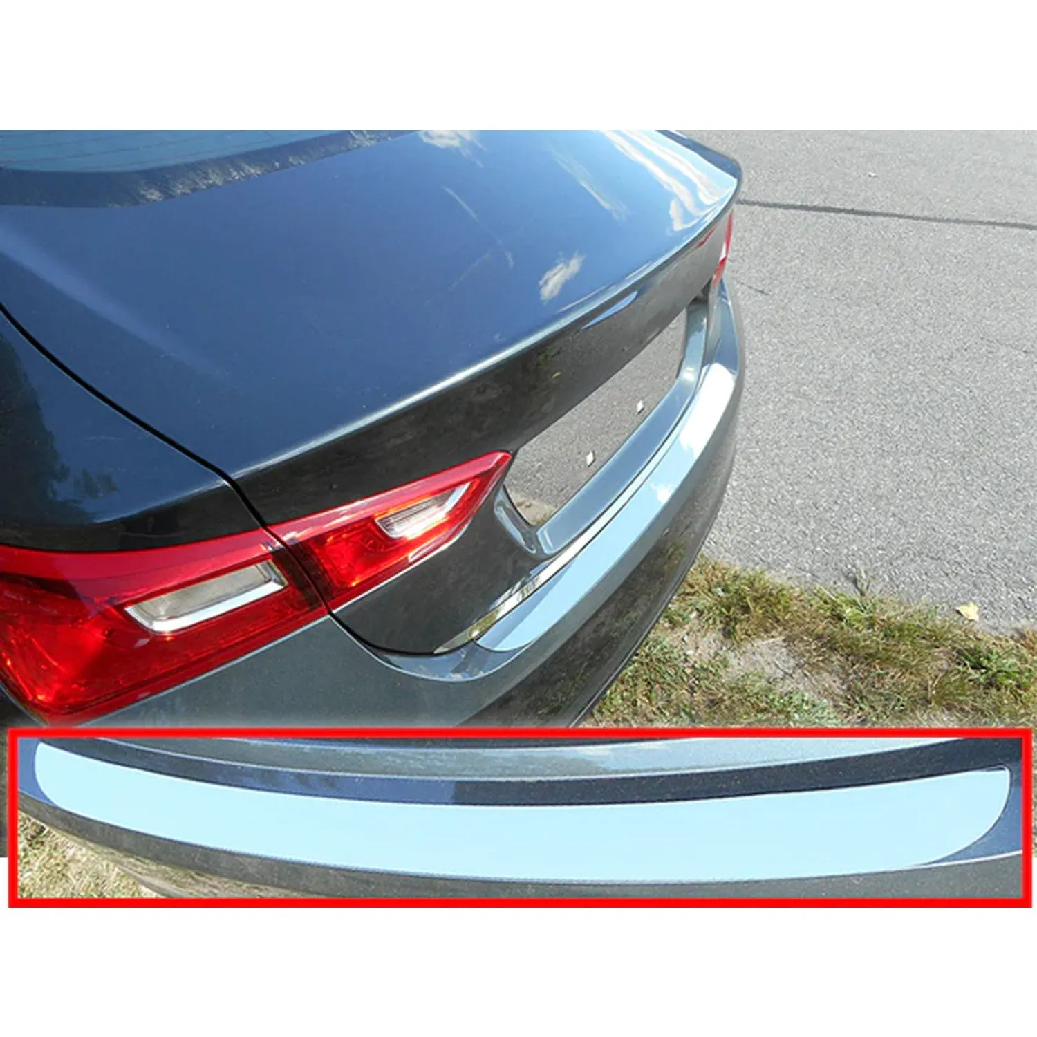2016-2025 Chevrolet Malibu Rear Bumper Accent 1Pc Stainless Steel Silver