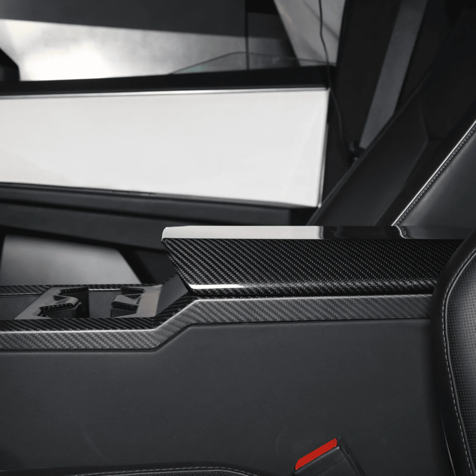 [Real Carbon Fiber] Armrest Cover For Cybertruck - Image 2