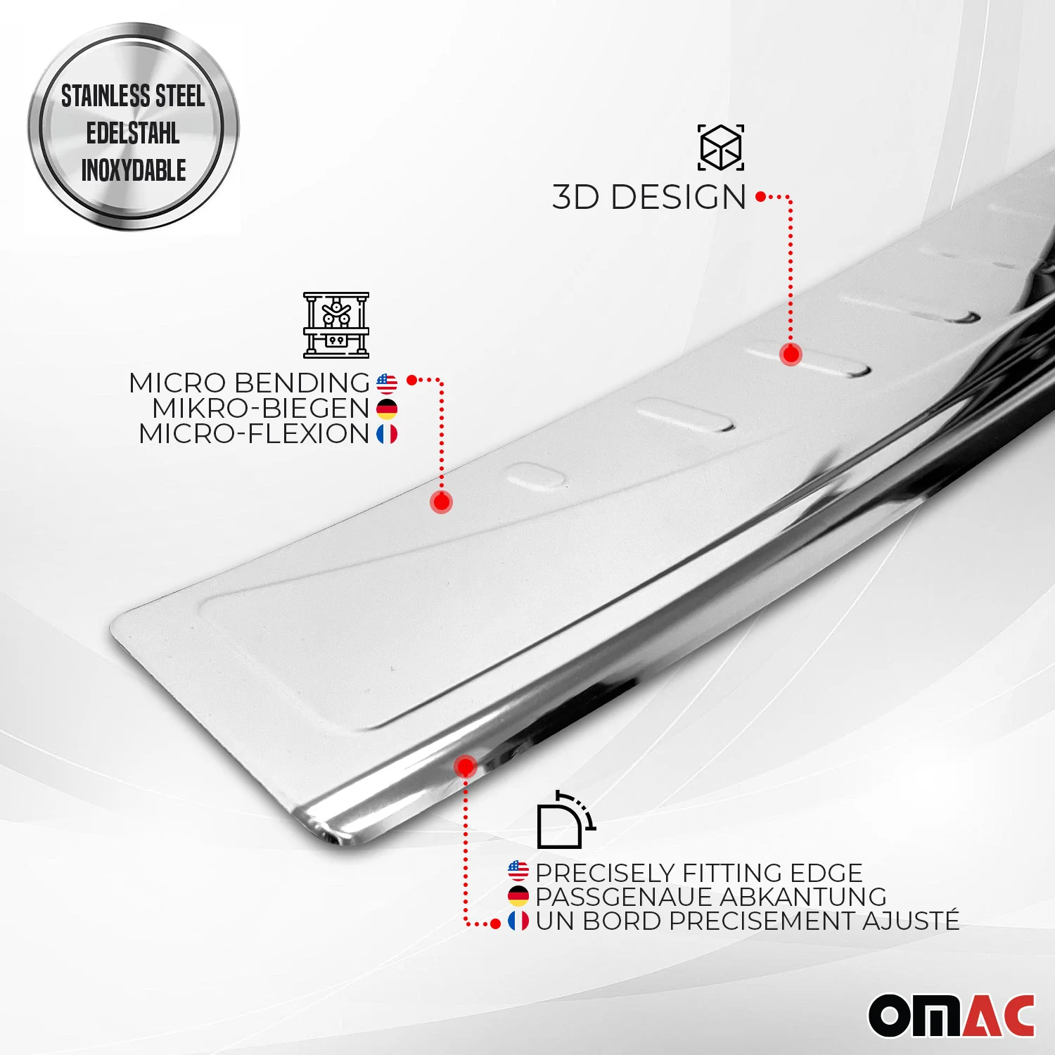 2011-2013 Mercedes E Class S212 Wagon Rear Bumper Guard Stainless Steel Glossy - Image 5