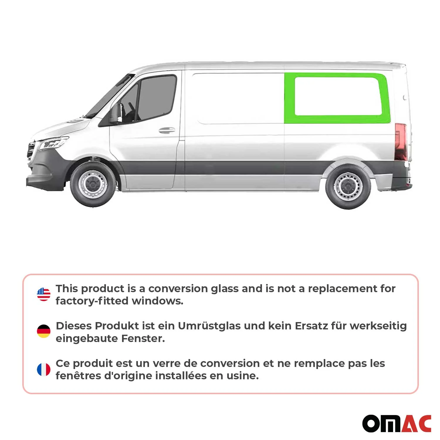 2010-2018 Mercedes Sprinter W906 Window Glass Rear Left Side L2 - Image 2