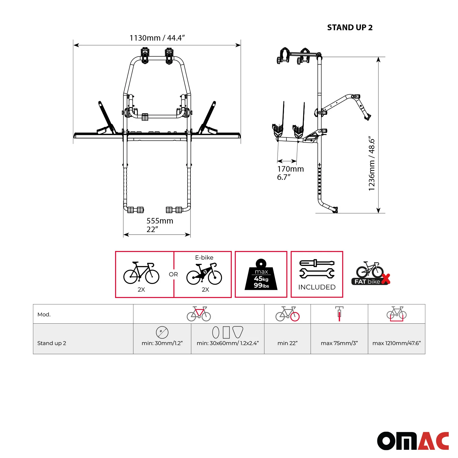 2 Bike Rack Rear Trunk Bike Rack Folding Bicycle Carrier Car SUV Sedan Hatchback - Image 3