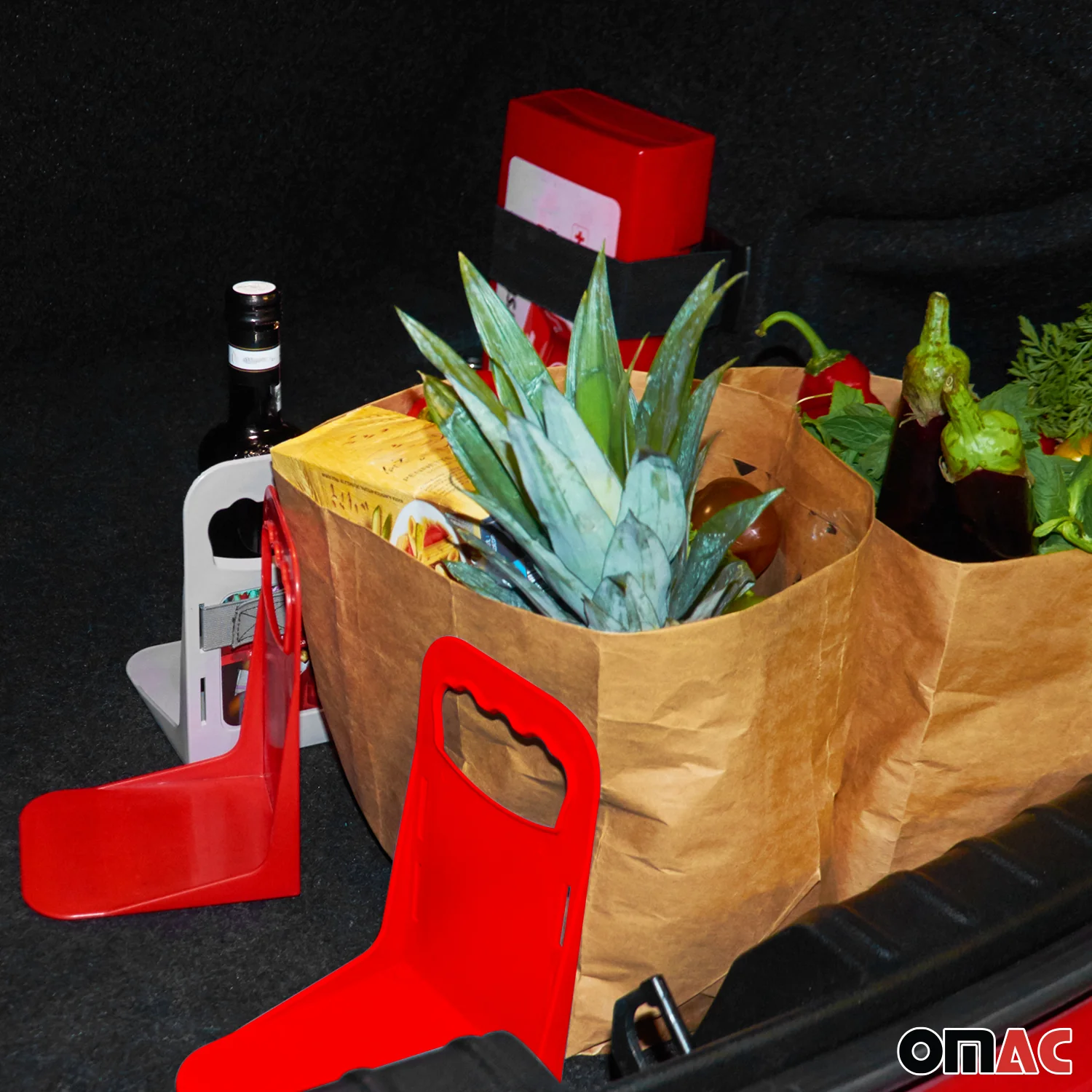 Red Trunk Organizer Stopper Stand 3 Pcs. - Image 4