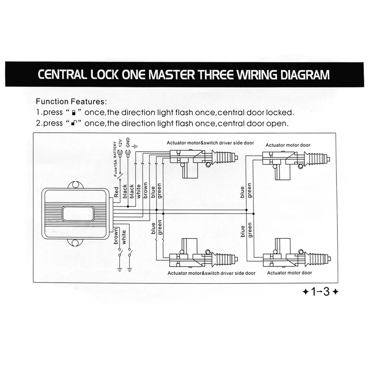 Remote Keyless Power Door Lock/Unlock Entry Kit 4-Function Remote Controls - Image 10