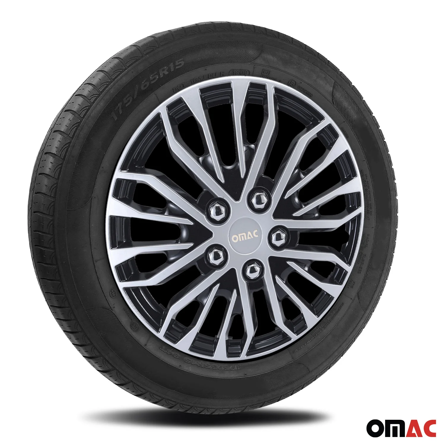 Rimini Hub Caps Wheel Cover 14" Grey & Black Full Set 4 pcs. - Image 5