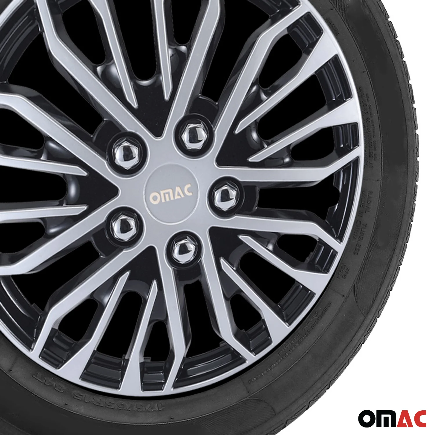 Rimini Hub Caps Wheel Cover 14" Grey & Black Full Set 4 pcs. - Image 9