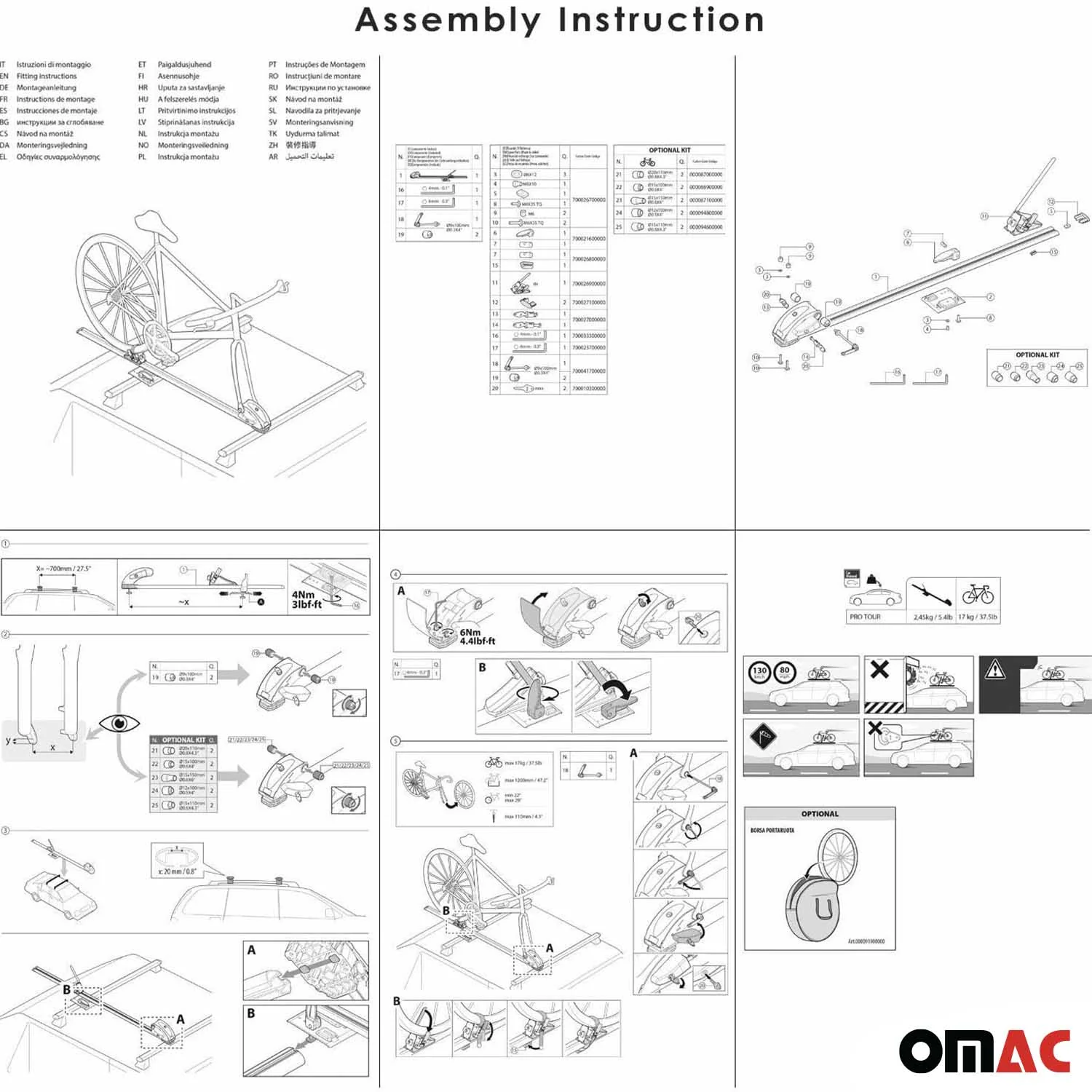 Roof Bicycle Rack Bike Carrier Alu. Upright With Optional 0,8x4,3 inch Fork Kit - Image 6