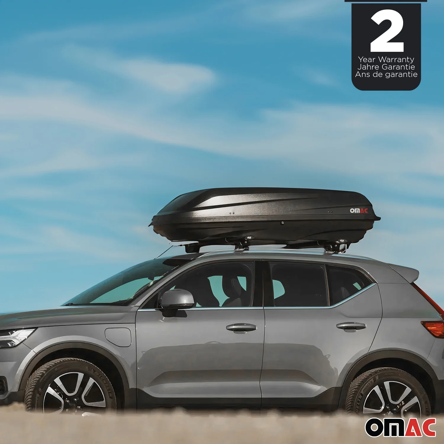 Roof Cargo Box 8 Cubic Feet Dual-Side Opening Black - Image 3