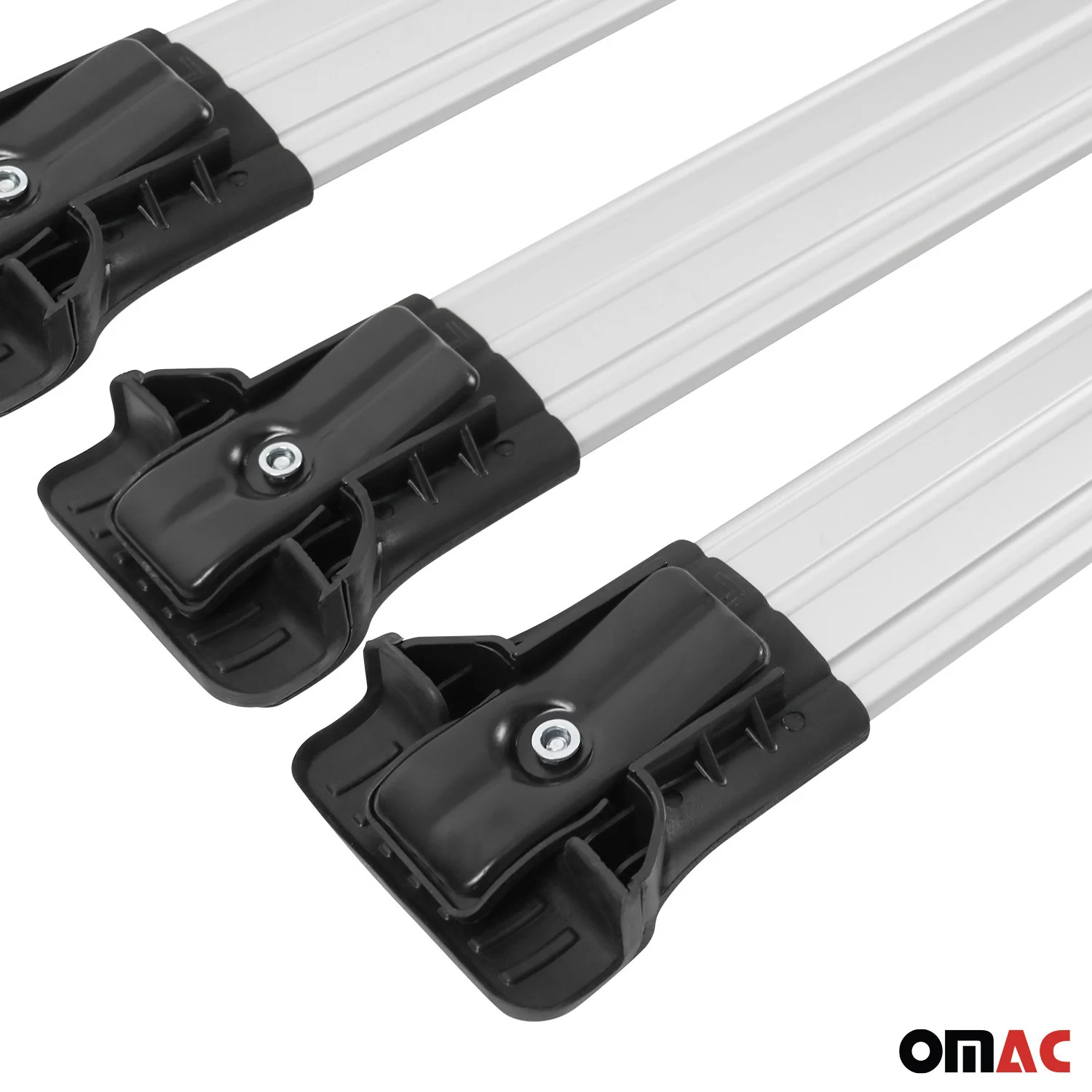 2010-2015 VW T5 Transporter Roof Rack Cross Bars 3Pcs Silver - Image 11