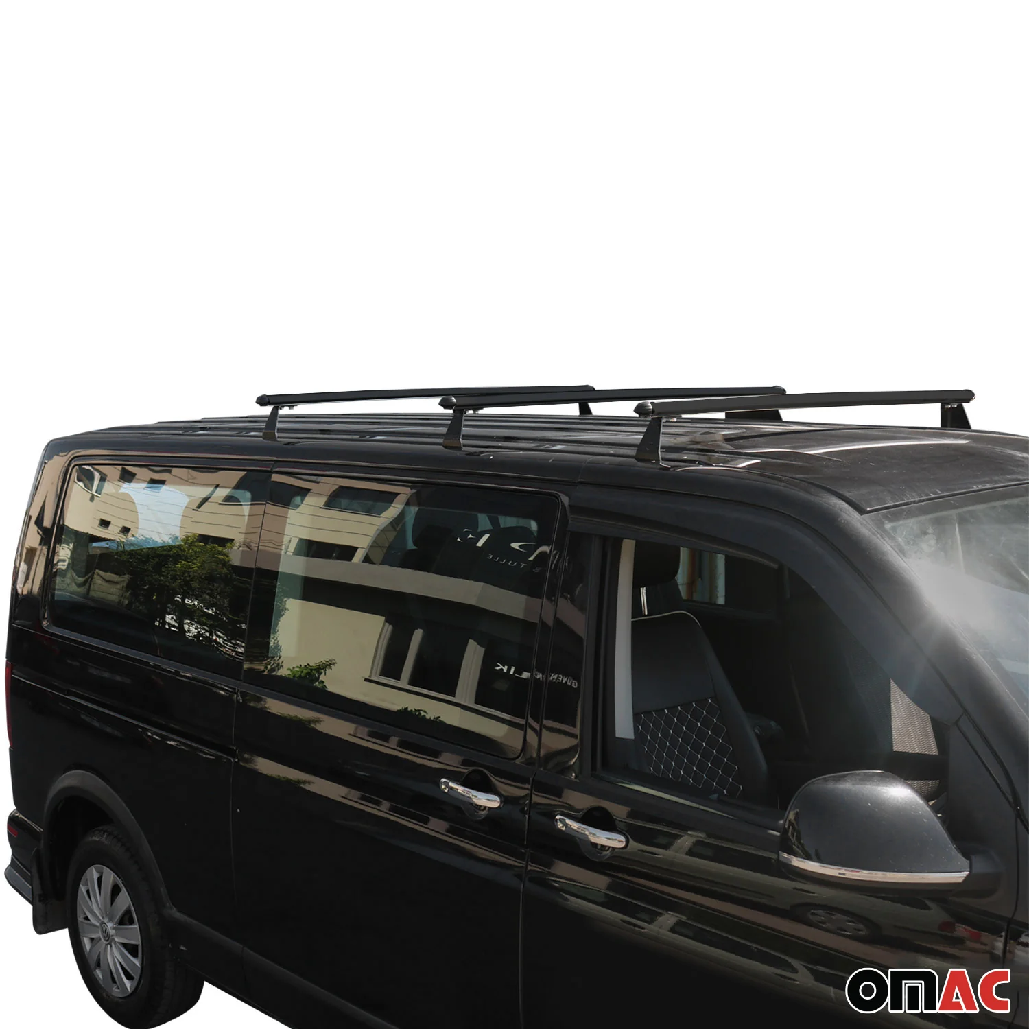 2015-2022 RAM ProMaster City Roof Rack Cross Bars 3Pcs Black - Image 3