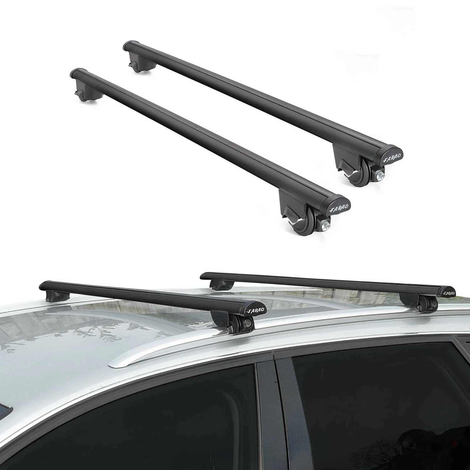2011-2016 Mini Cooper Countryman R60 Roof Rack Cross Bars Black - Image 2