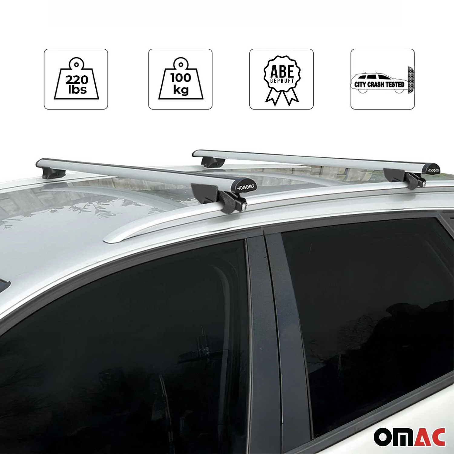 2020-2026 Ford Escape Roof Rack Cross Bars Silver - Image 2