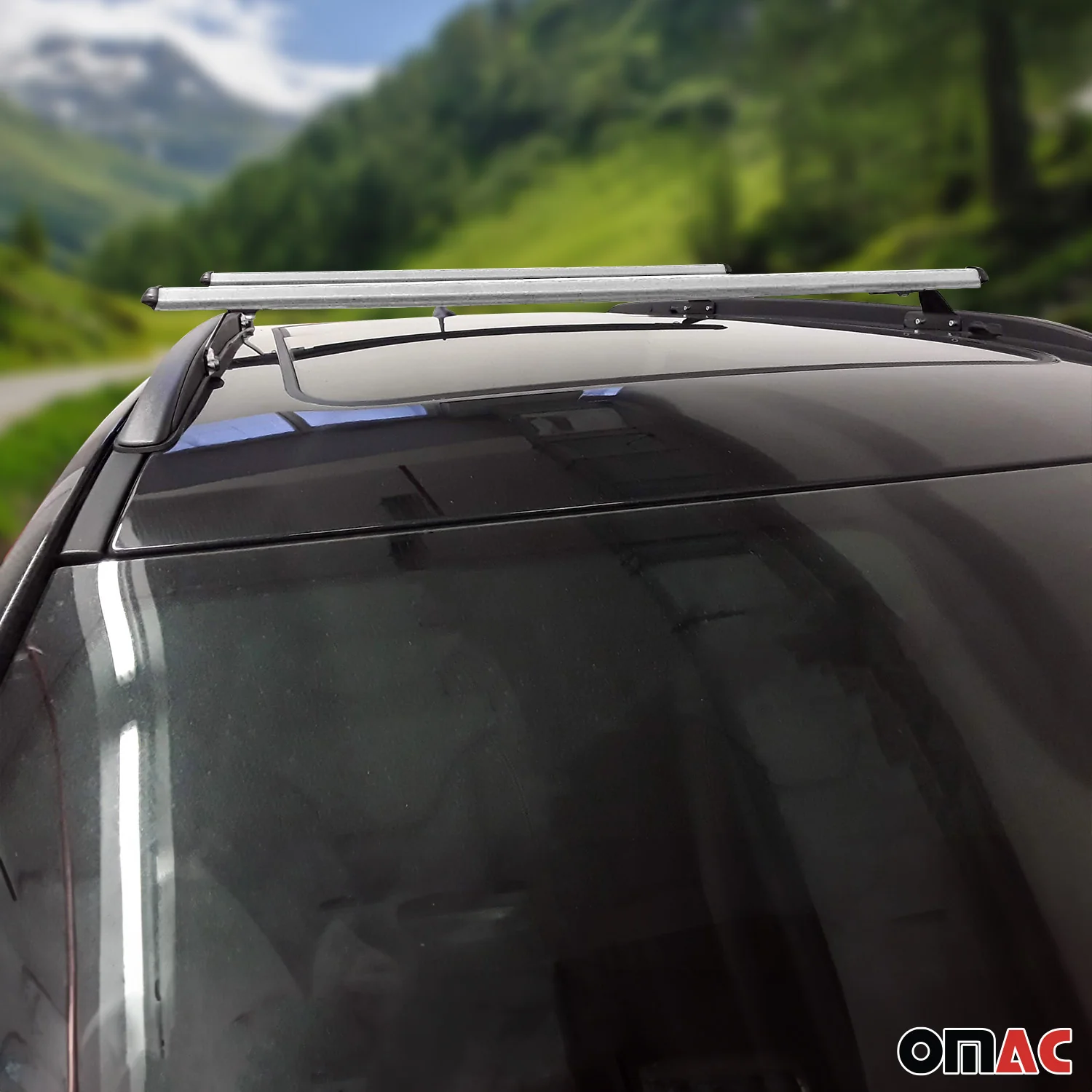 Roof Rack Cross Bars for Jeep Grand Cherokee V 2021-2026 165Lbs Alu Silver 2Pcs - Image 2