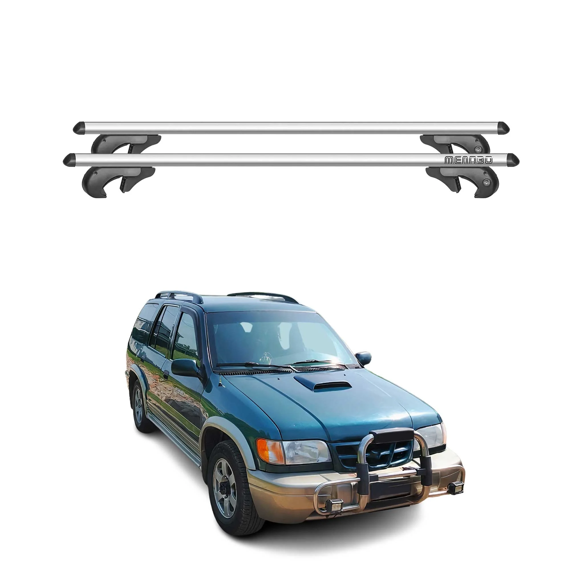 1995-2002 Kia Sportage Roof Rack Cross Bars Silver