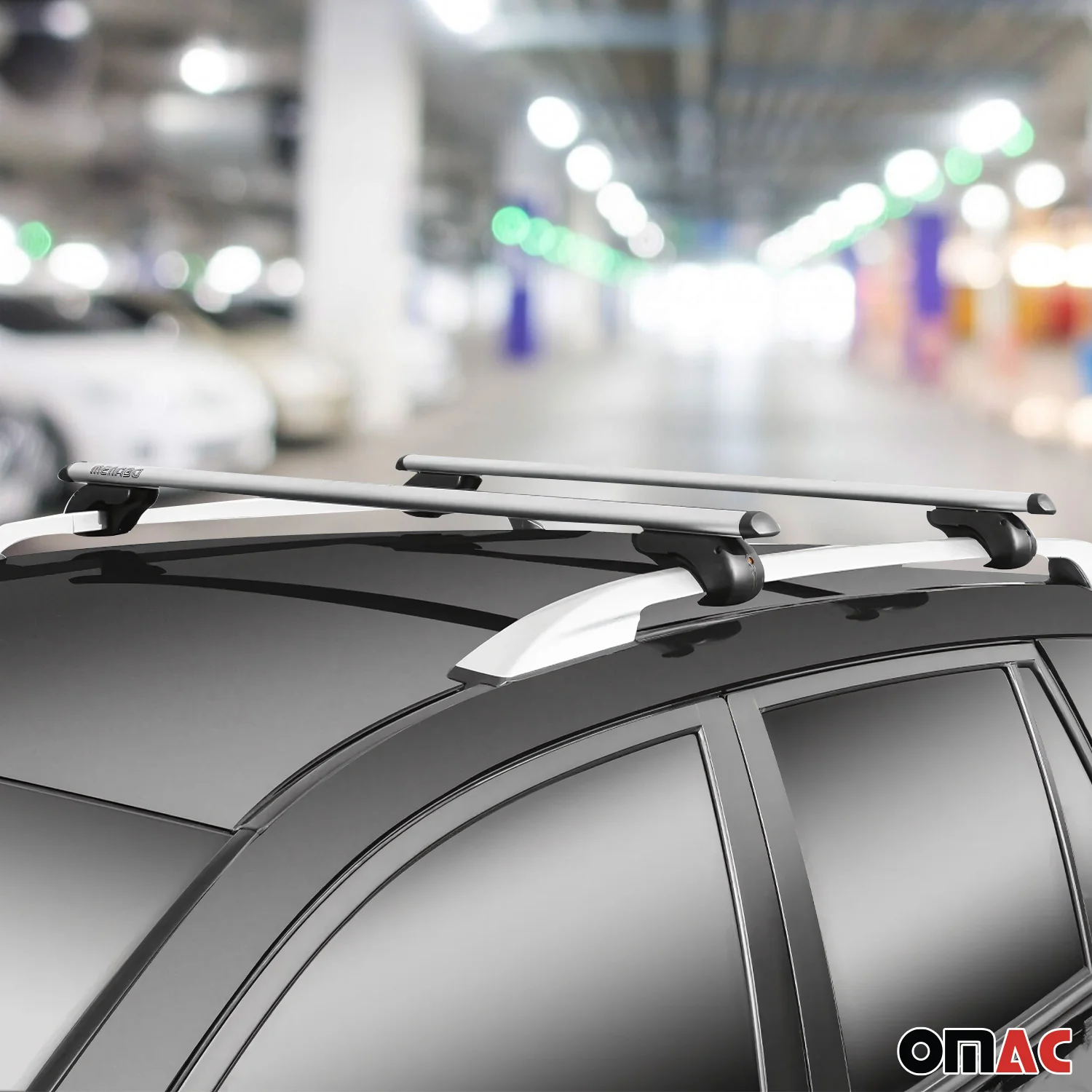 2001-2009 Mercedes C Class S203 Wagon Roof Rack Cross Bars Silver - Image 3