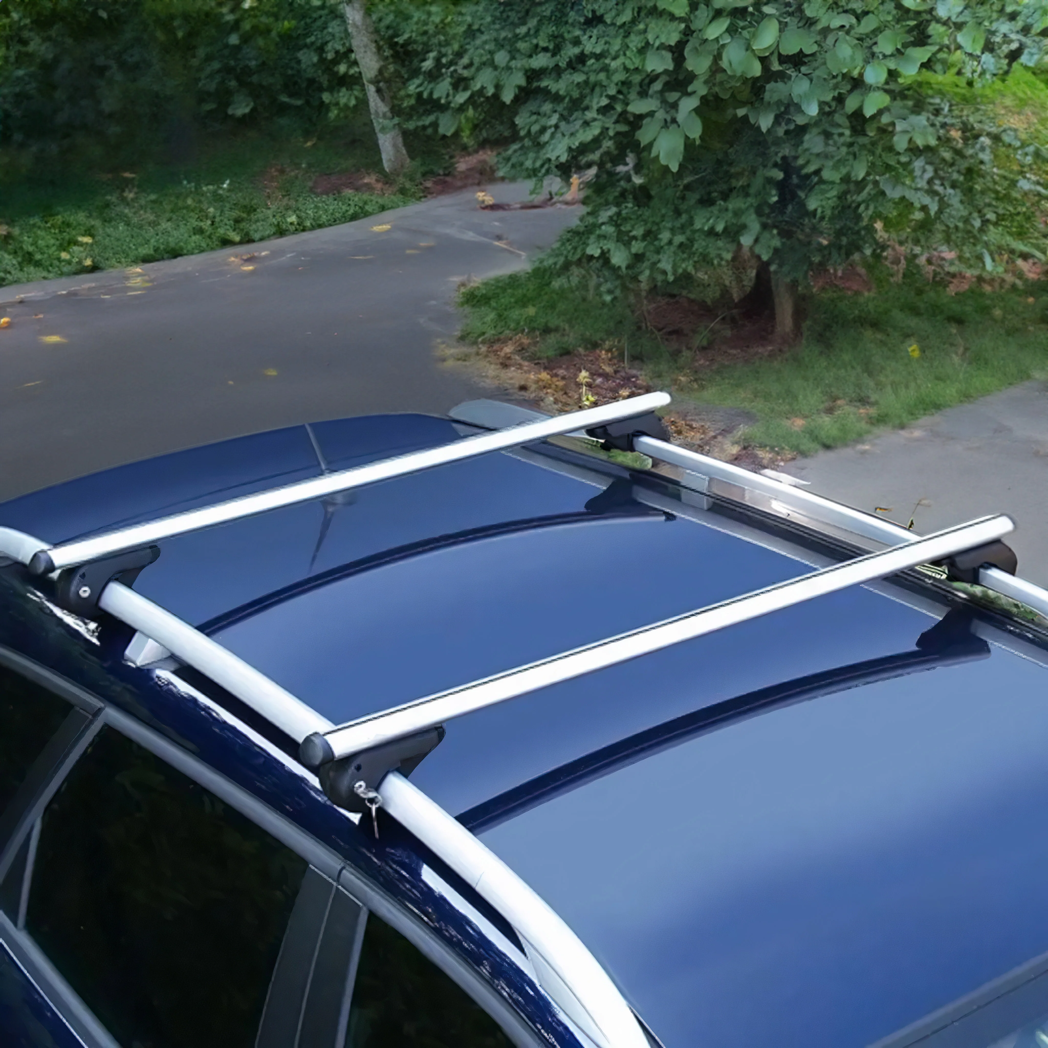 2004-2009 Mercedes E Class S211 Wagon Roof Rack Cross Bars Silver - Image 8