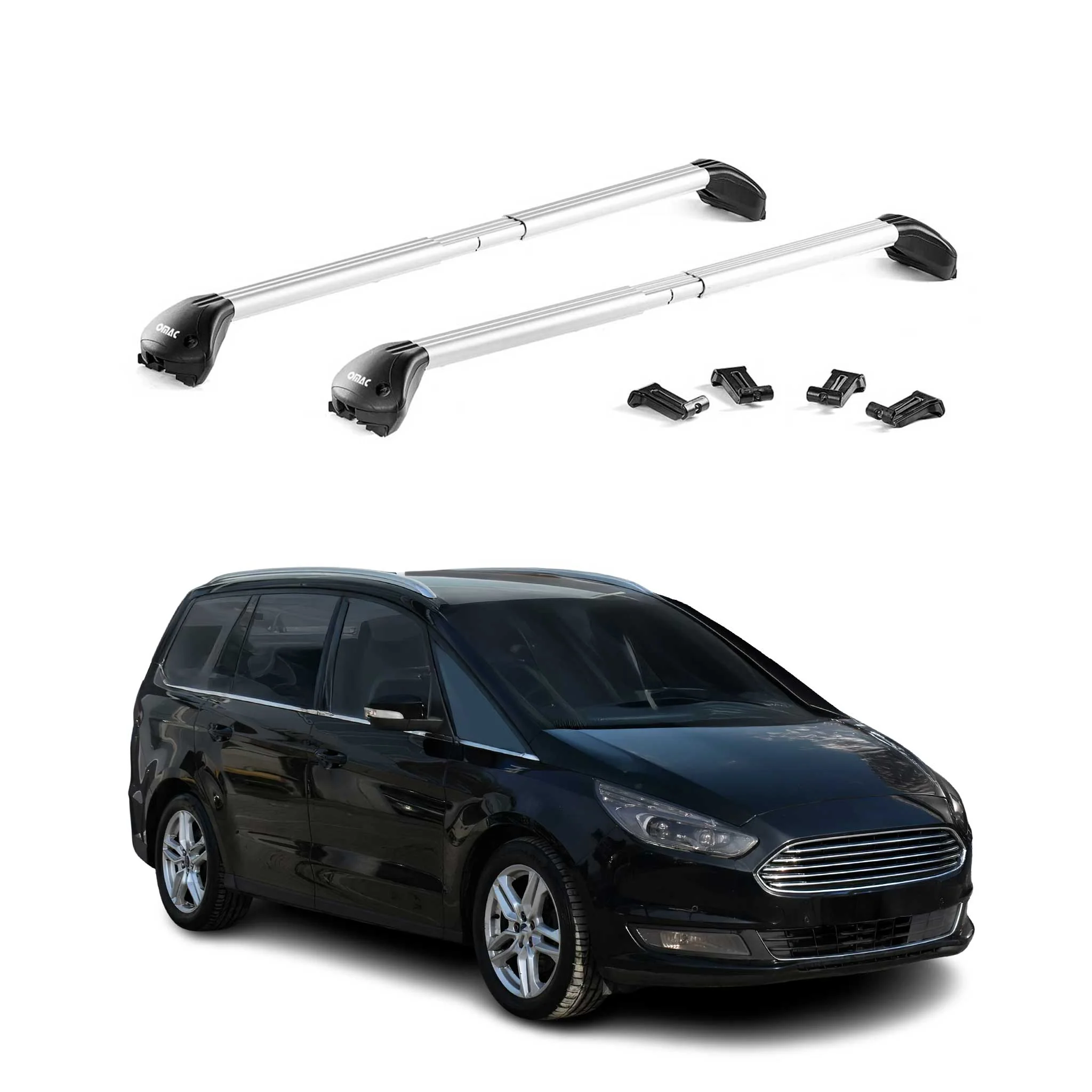 Roof Rack Cross Bars for Subaru Crosstrek Hybrid 2024-2026 Alu Silver Grey 2x