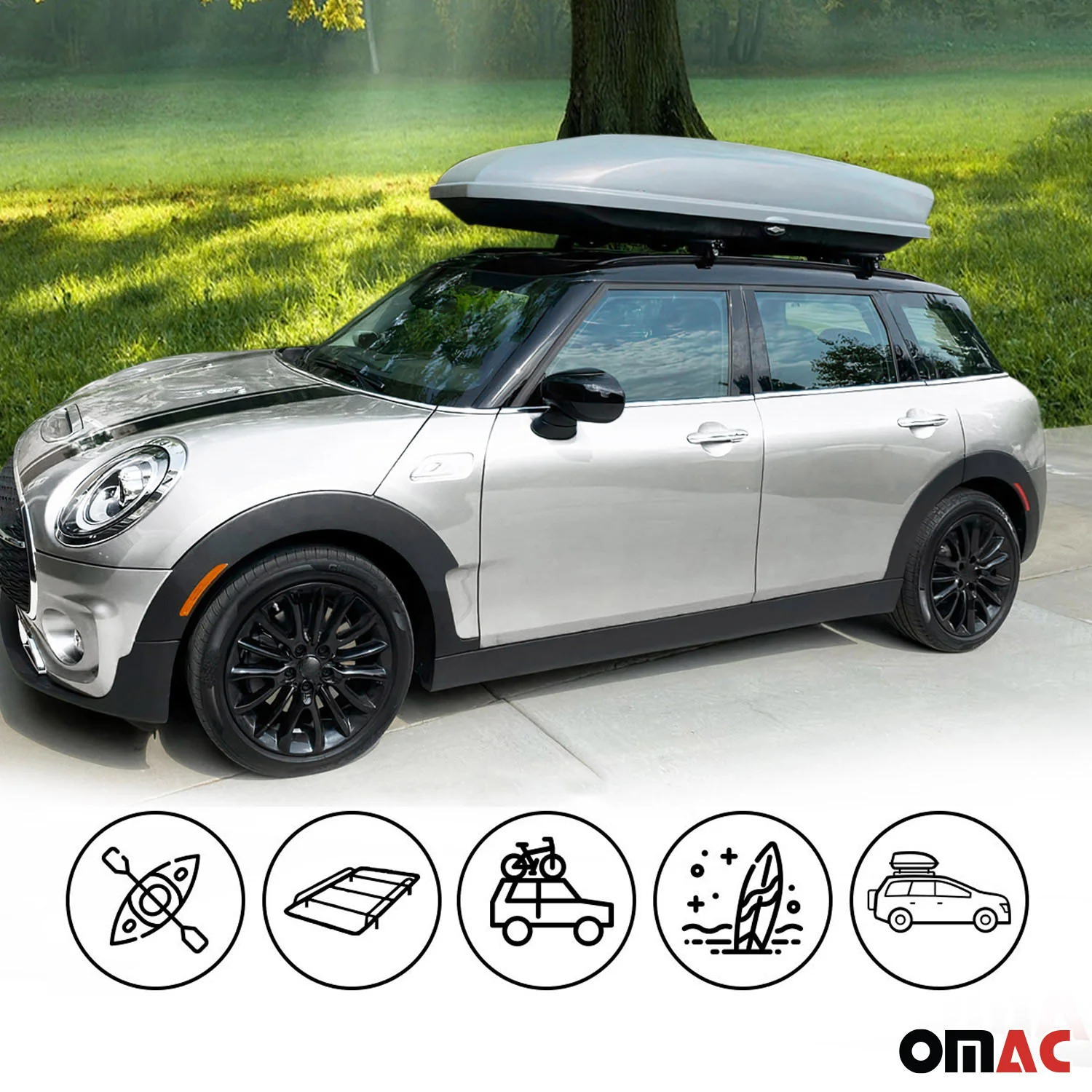 2010-2022 VW Sharan 220 Lbs Luggage Roof Rack Cross Bars Gray 2Pcs - Image 5