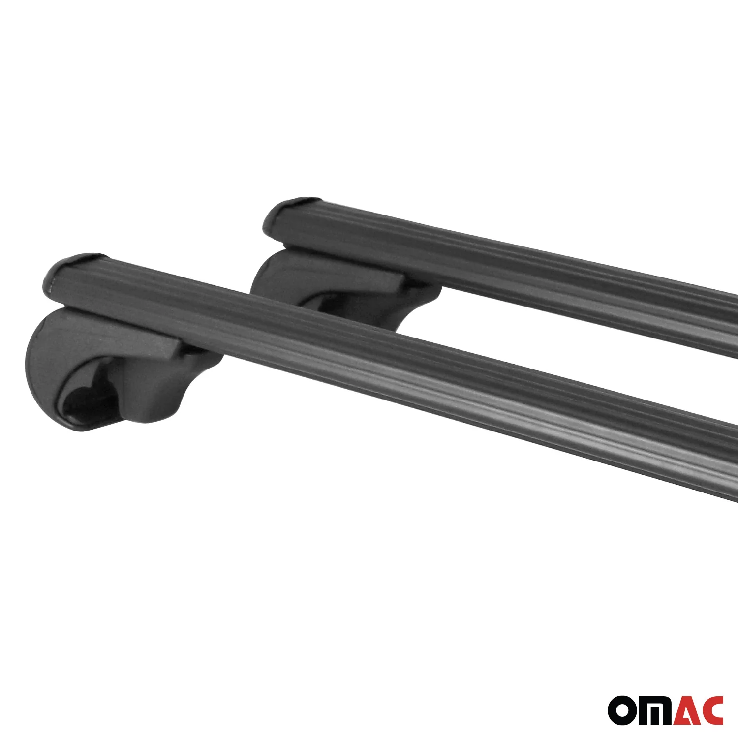 Roof Rack Raised Rail Cross Bars Carrier Lockable 54" 2 Pcs Aluminum Black - Image 12