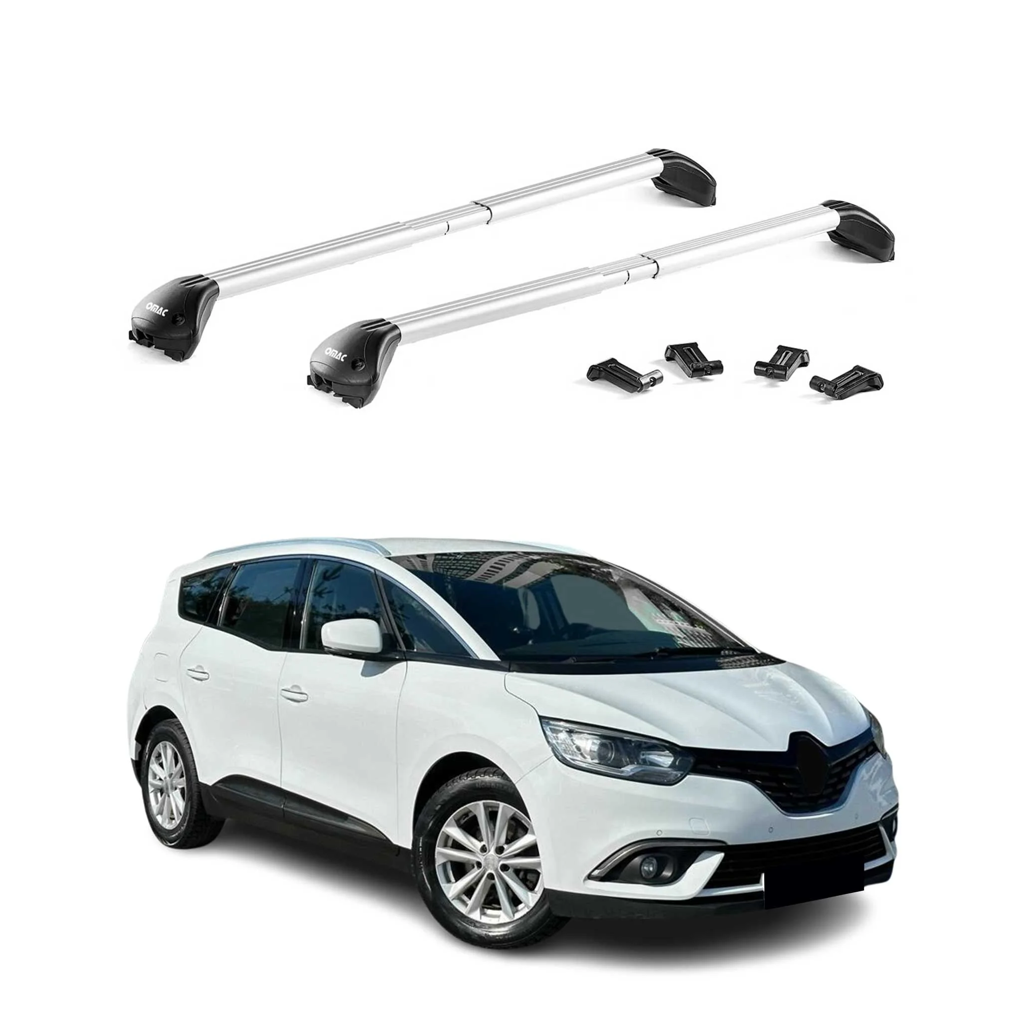 Roof Rack Cross Bars Luggage Carrier for Kia Sportage 2011-2022 Alu Grey 2x