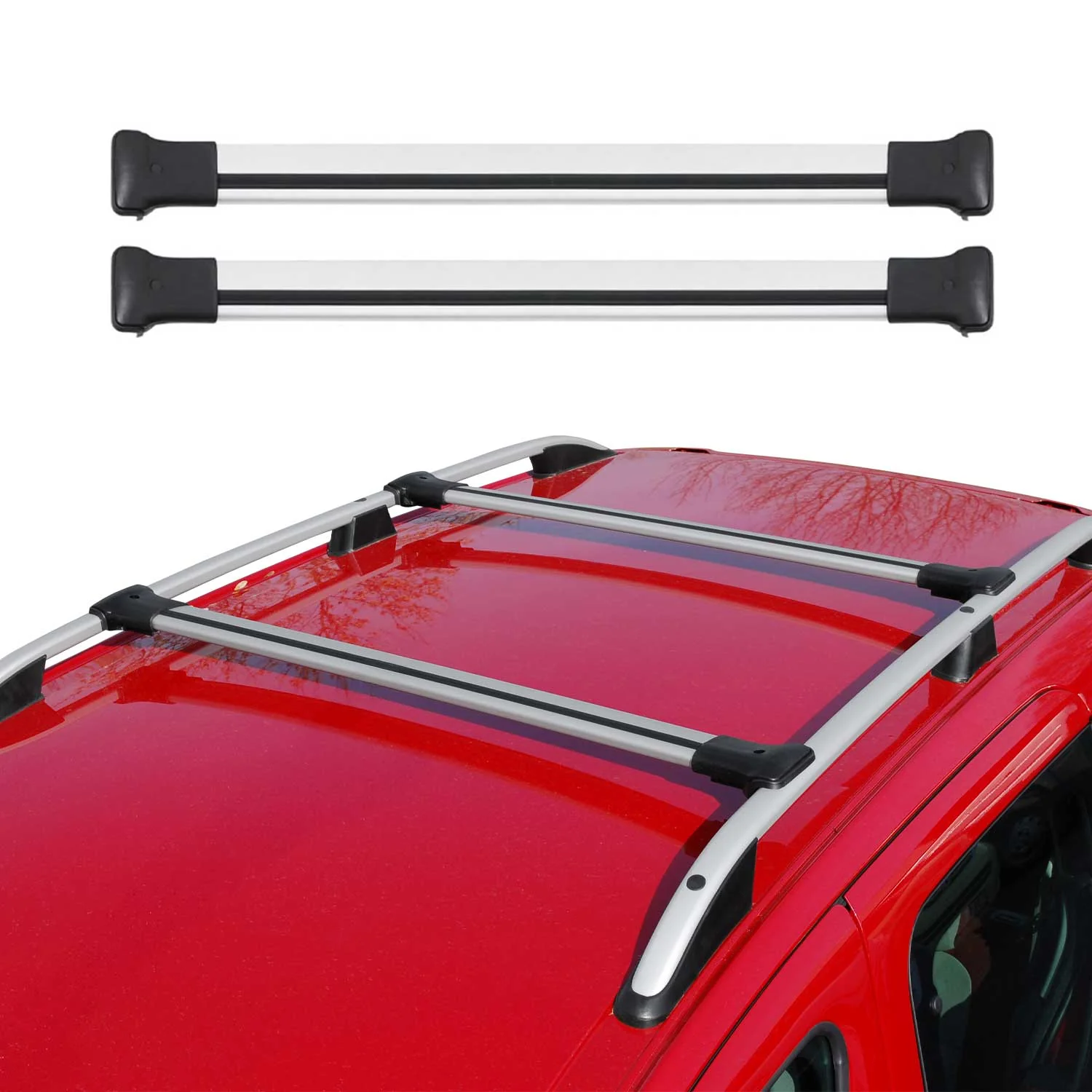 Roof Rack Cross Bars Luggage Carrier for Mercedes EQB 2022-2026  Gray 2Pcs - Image 2