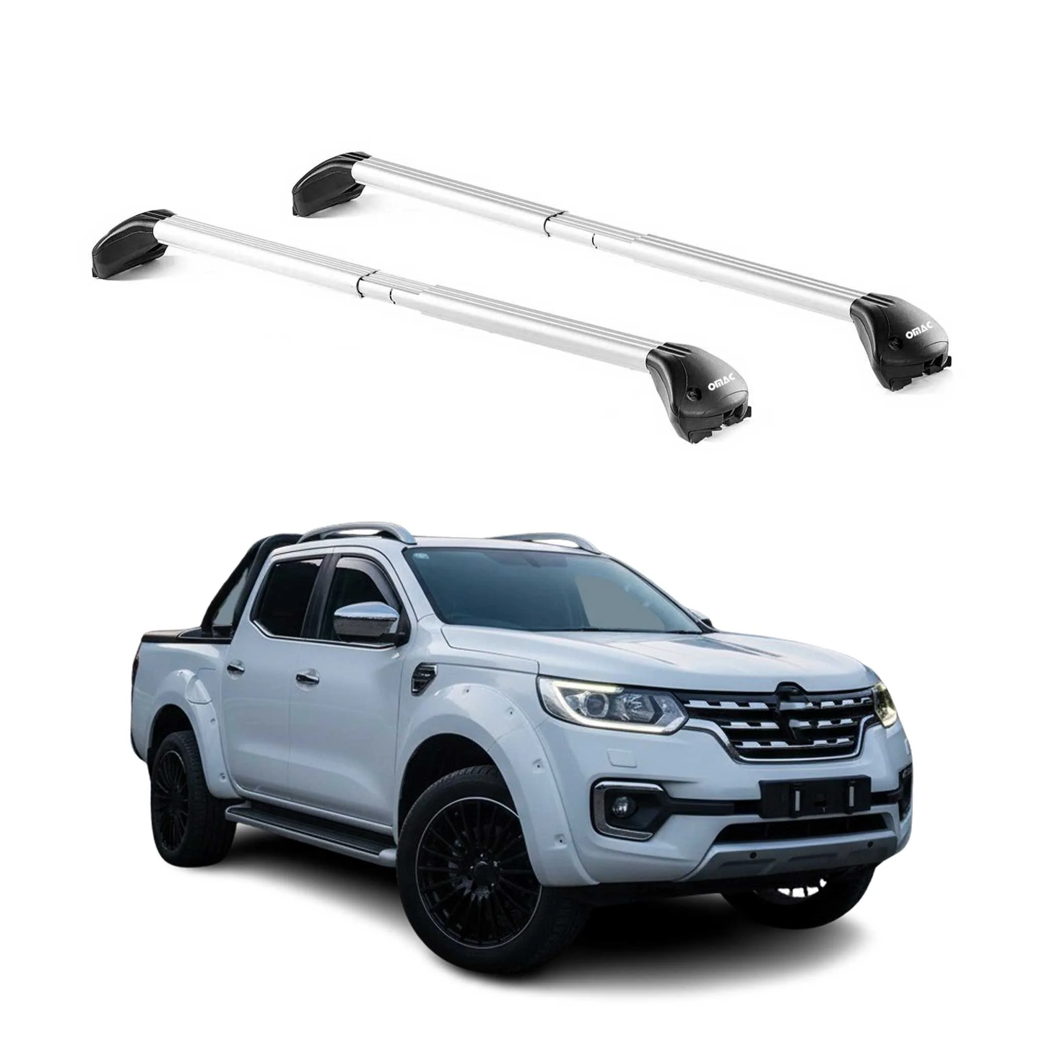 Roof Rack Cross Bars Luggage Carrier for Nissan Frontier 2022-2026 Alu Silver