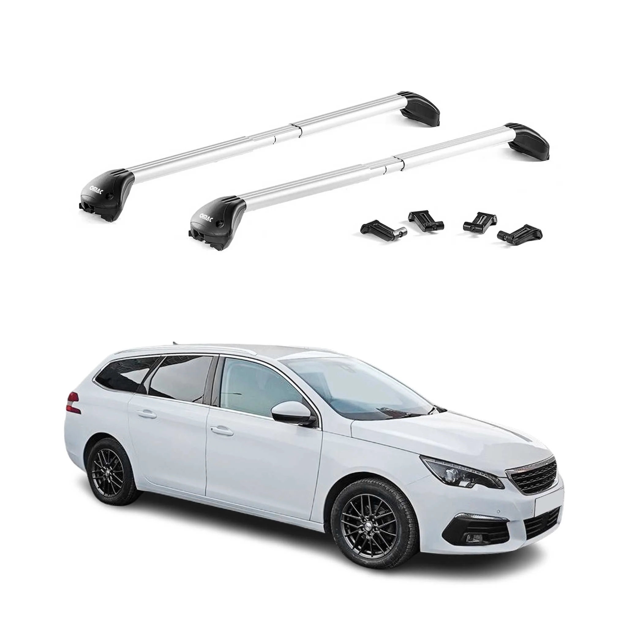 Roof Rack Cross Bars Luggage Carrier for Porsche Cayenne 2019-2026 Alu Grey 2Pcs